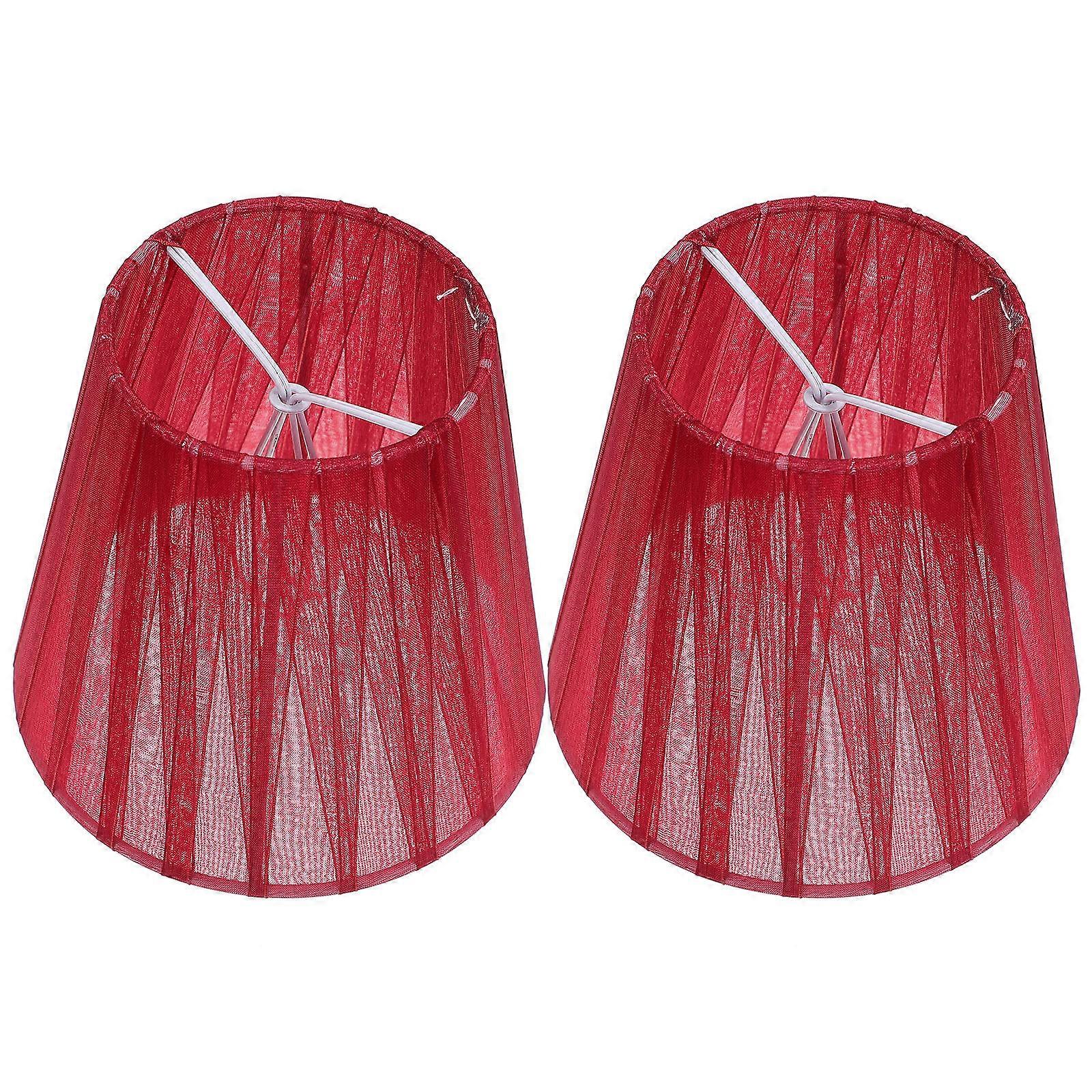 Lampshade Translucent Clip Bulb Shape Lamp Cover For Ceiling Lamp Red 14.00X13.00X9.00CM Warm Atmosphere 2Pcs