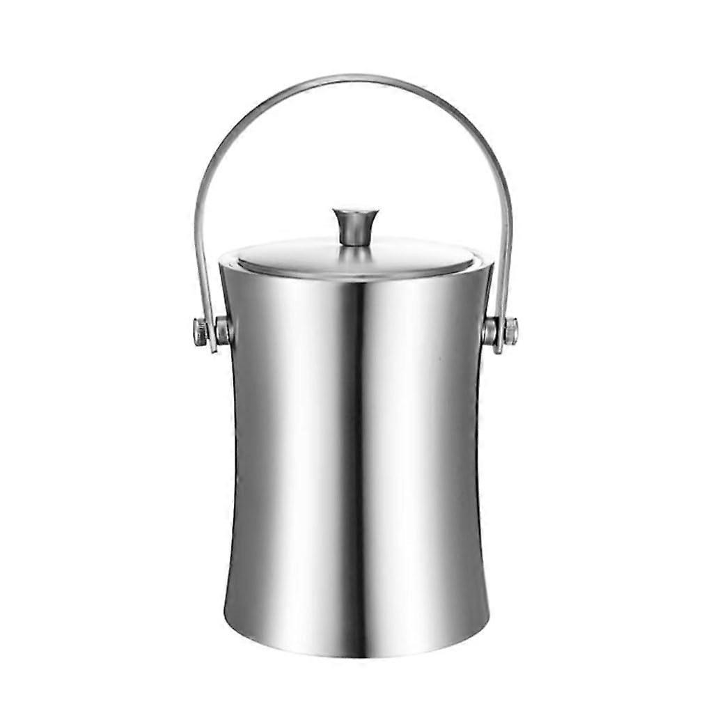 Modern Stainless Steel Ice Bucket for Wine, Champagne, and Cocktails – 1L Capacity With Portable Handle