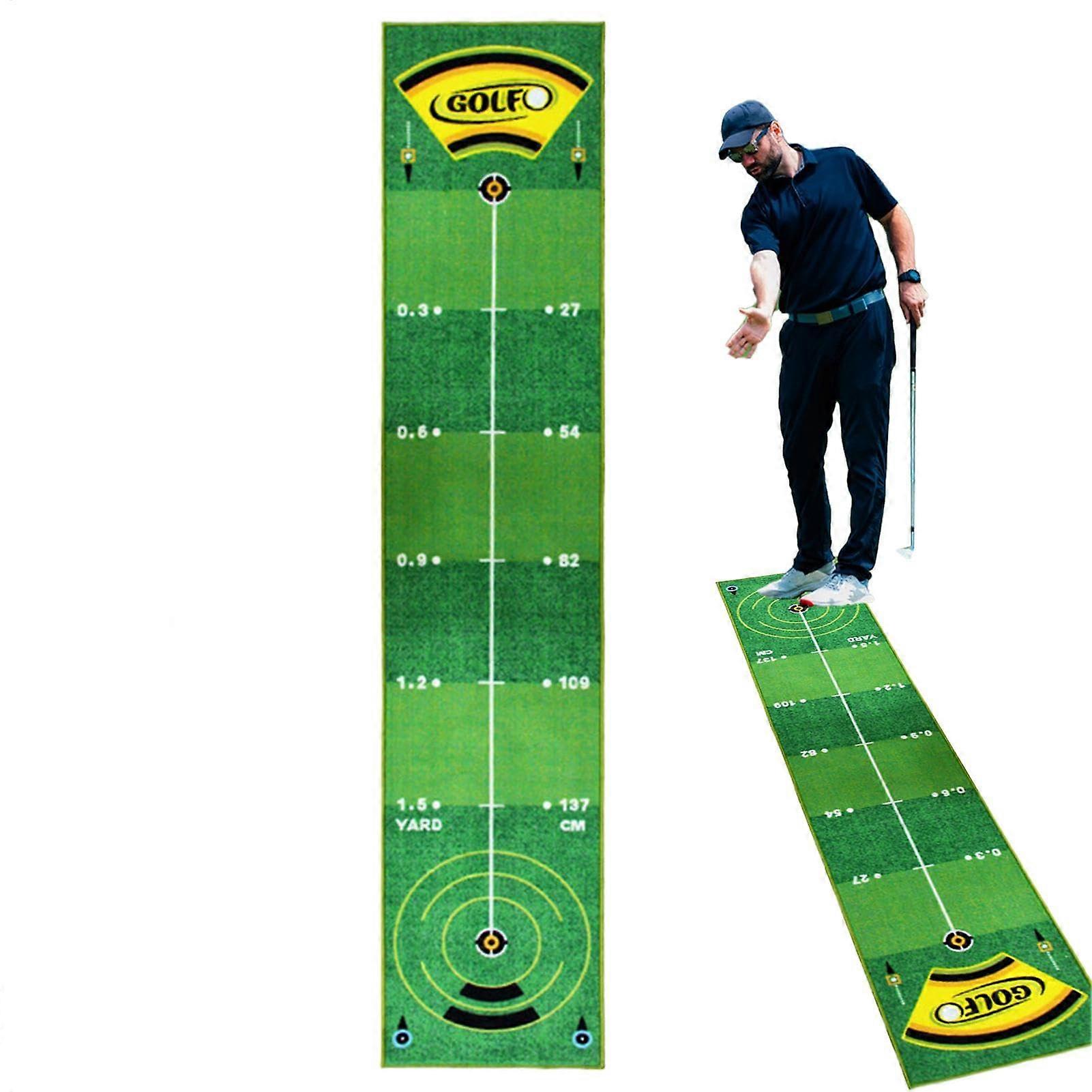 Golfpeed Matte Putting Training Mat 1.6 x 7.8 Feet Portable Sport Pad With Non-Slip Bottom