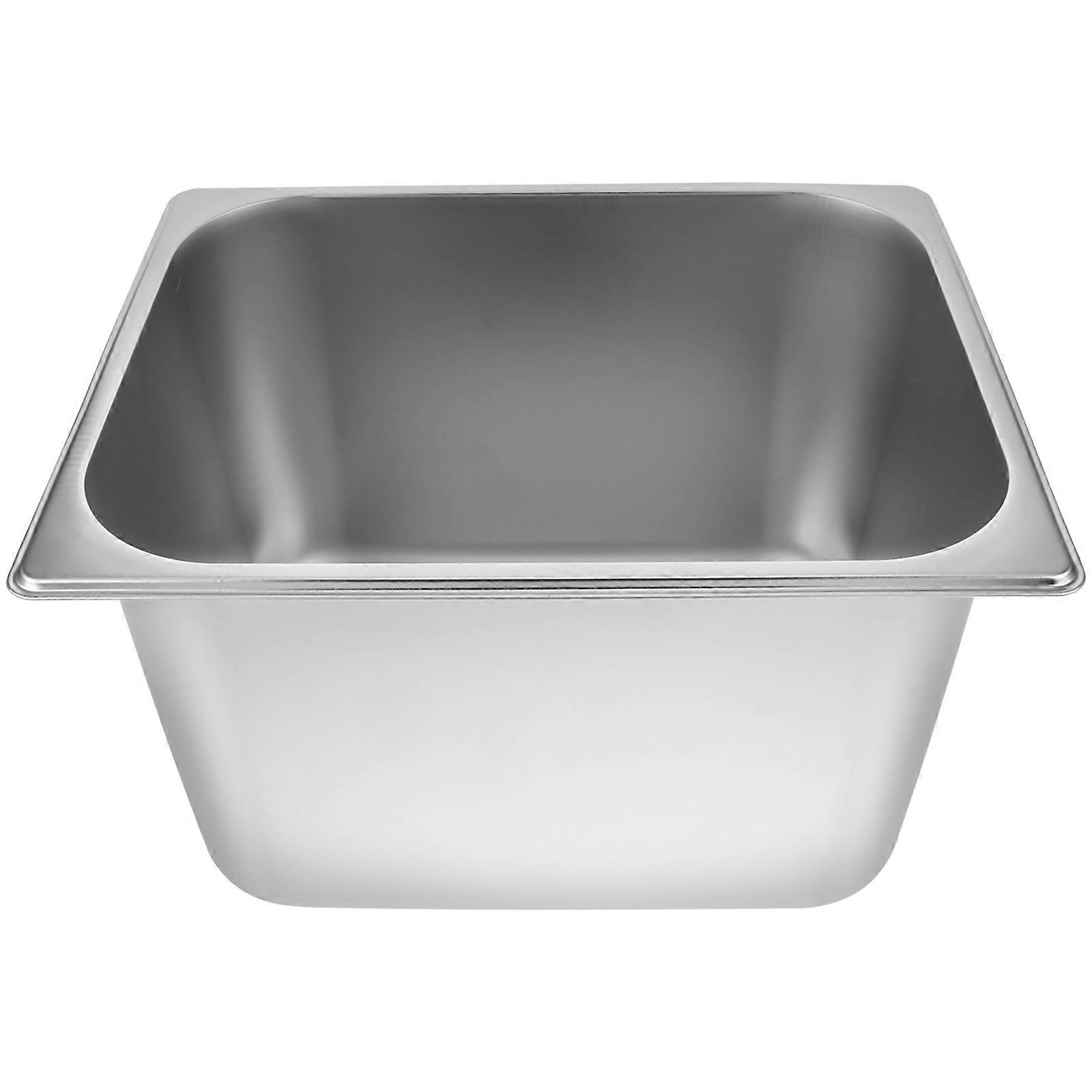 Steel Plate for Food Stainless Steel Buffet Plate Large Capacity Buffet Pan Daily Use 32.50X26.00X18.00CM Use 1Pcs