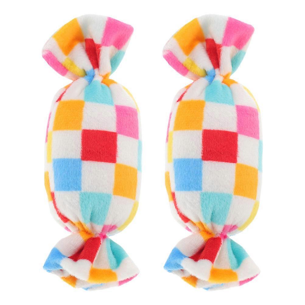 Small Dog Chew Toys Chewing Toy Interactive Biting Teething Square Multi 13.50X4.60X4.30CM 2Pcs