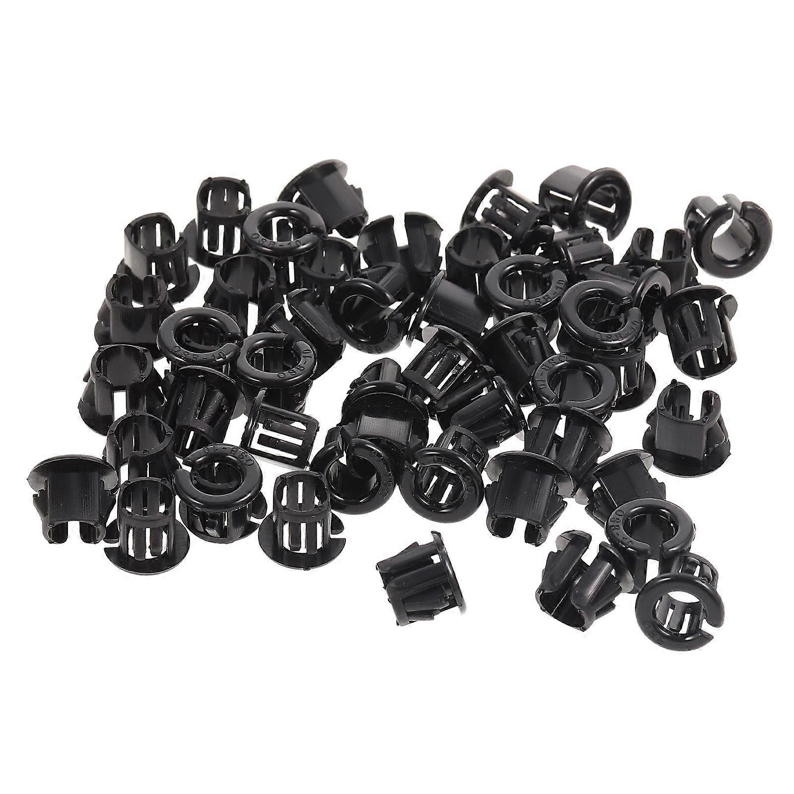 Cable Snap Grommets Snap Bushing Round Cables Protection PA66 Vibration Absorption 50Pack