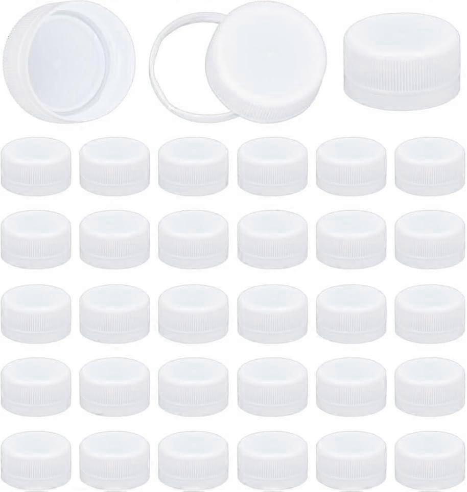 50-Pack 26mm Tamper-Proof White Caps for DIY Storage Bottles with Screw-On Design