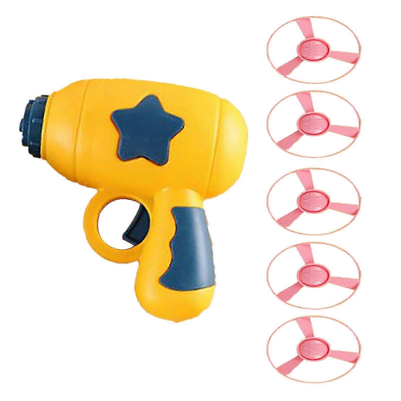 Cat Fetch Toy Plastic Interactive Pet Tracking Toy Fly Disc with 5 Discs for Home