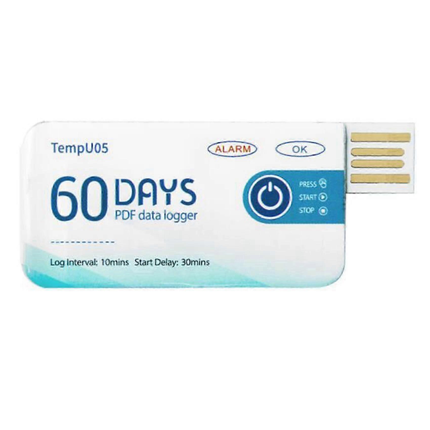 Single Use USB Temperature Data Logger with 60 Days PDF Report
