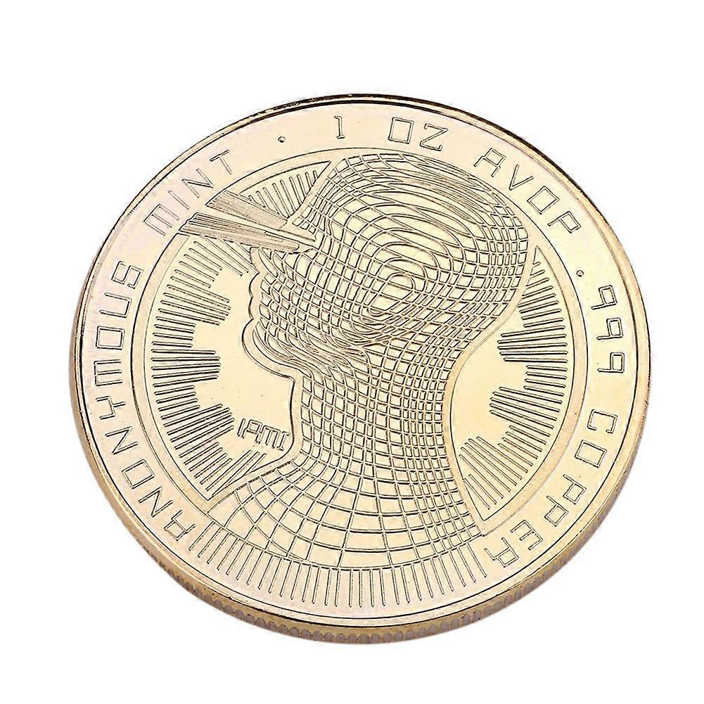 2025 Último modelo Super Brain Pattern BTC Moneda de metal coleccionable