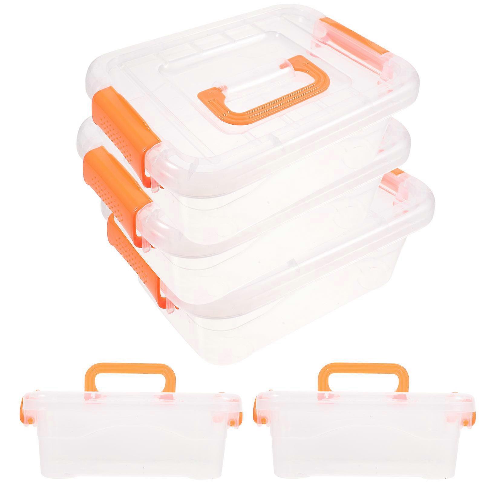 Plastic Organizer With Handle Home Decoration Rectangular 20X15X8CM 5Pcs