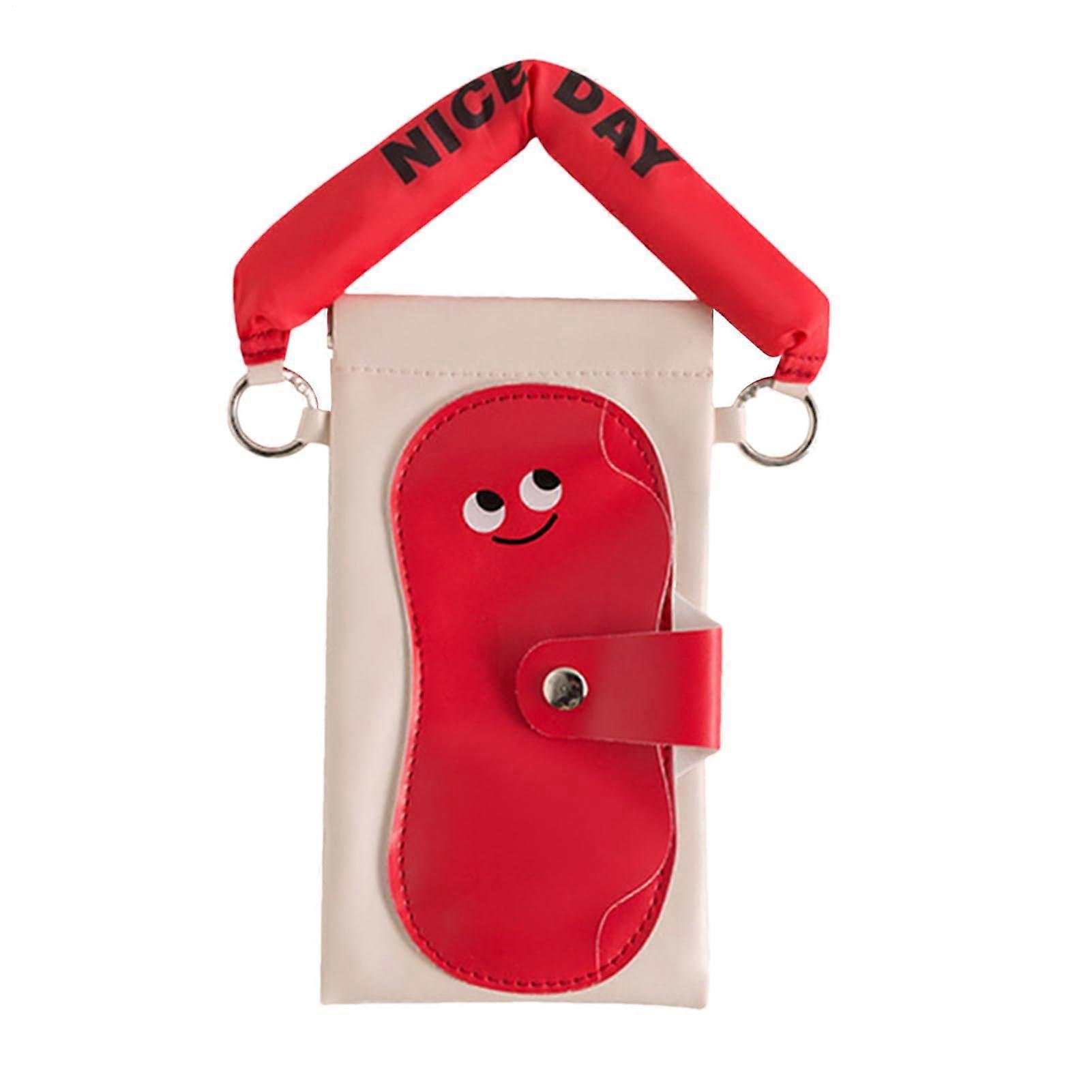 Brillenetui  Artificial Leather Phone Case  2in1 Eyeglass Case for Travel  Shopping, Stylish Phone Case Red