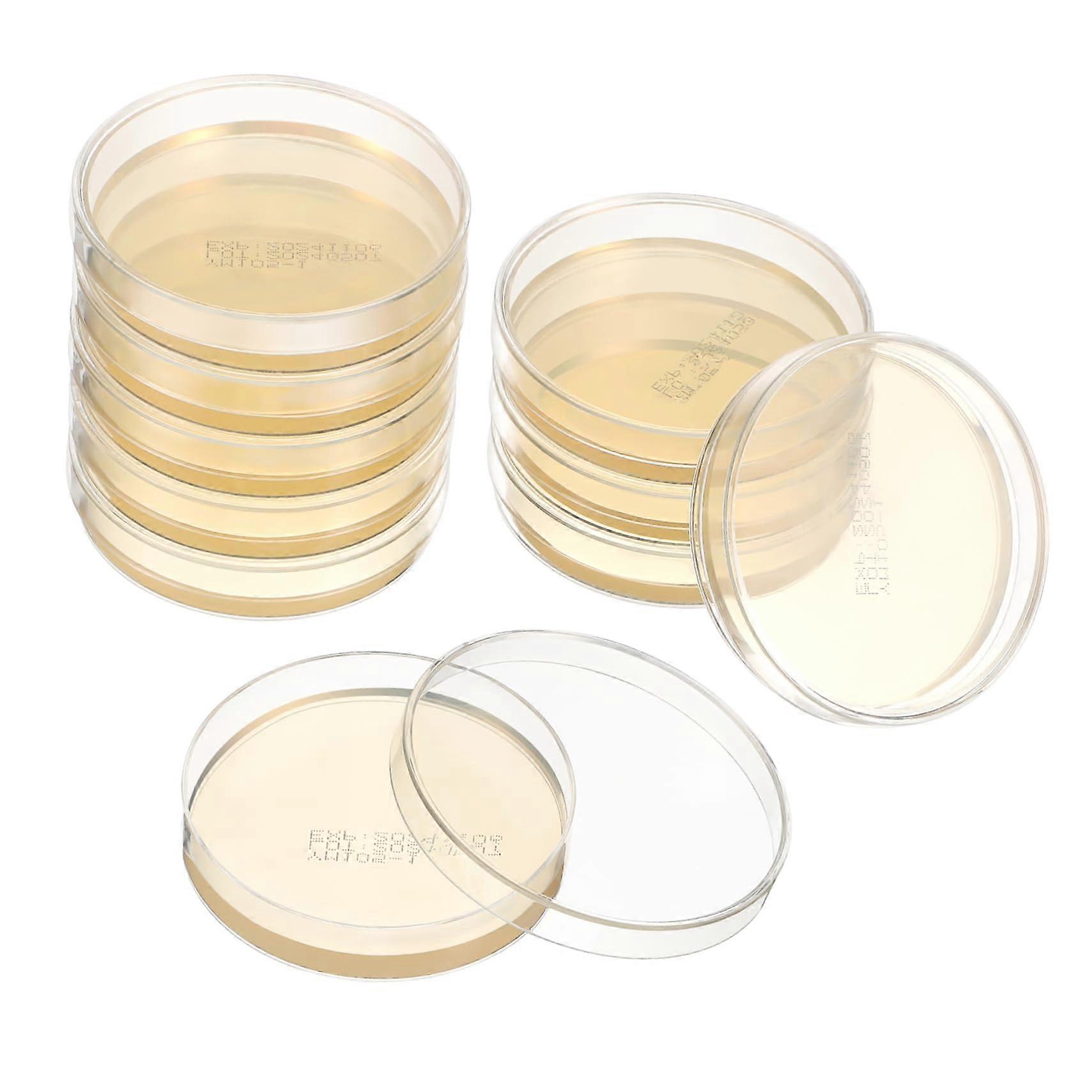 Sewing Agar Plates Pack of 10, Tasteless Gelatine, Round Laboratory Petri Dishes, Ideal for STEM Science Experiments
