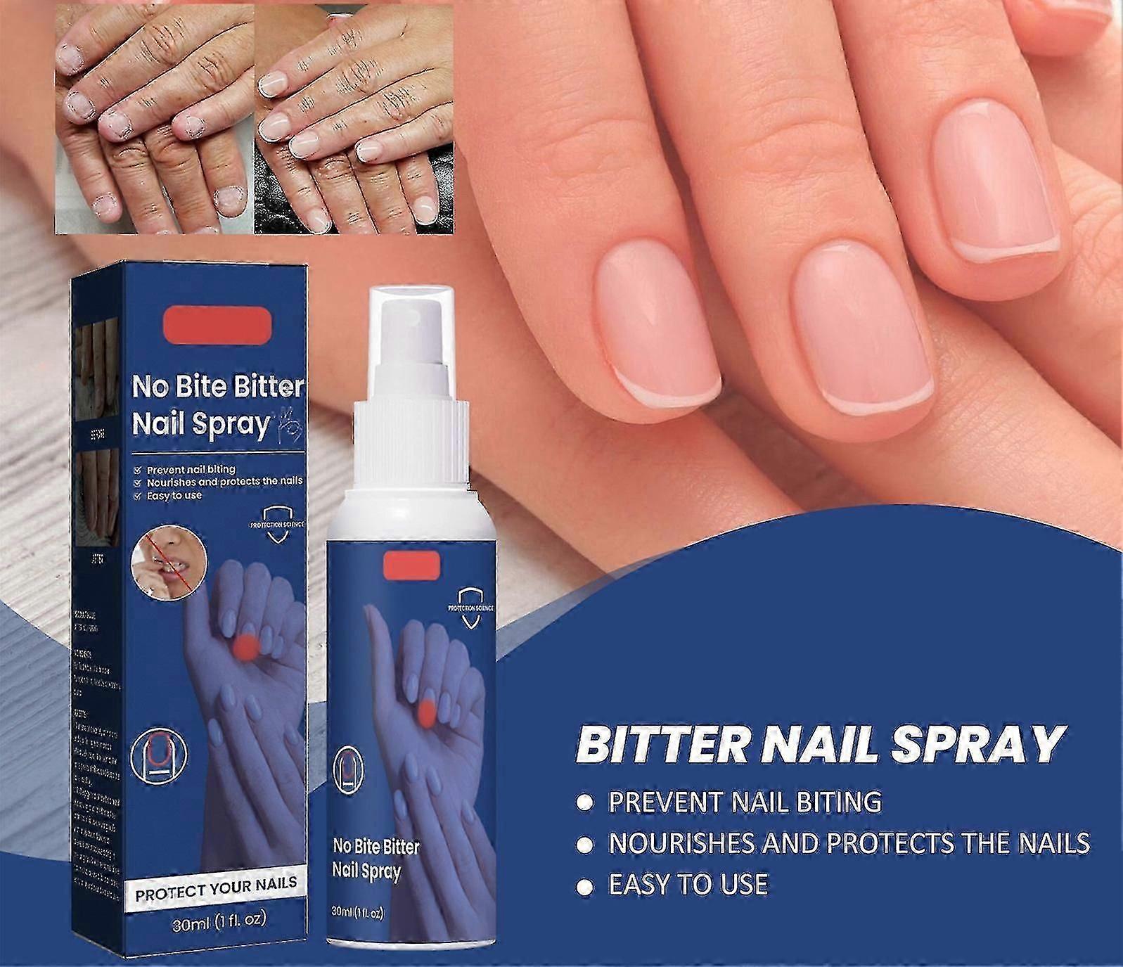 苦いマニキュアスプレー、爪を噛むのに効果的、指の爪の咀嚼、爪を噛むのをやめる、親指を吸う