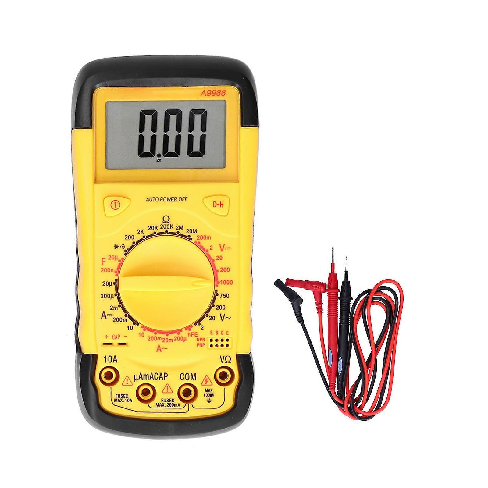 Multifunction Multimeter A9988 with Intelligent Overload Protection, Automatic Shutdown, Current and Capacitance Measurement Digital Tester