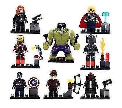 8 Pcs Avengers Hulk Minifigures Building Blocks Toys .-1a