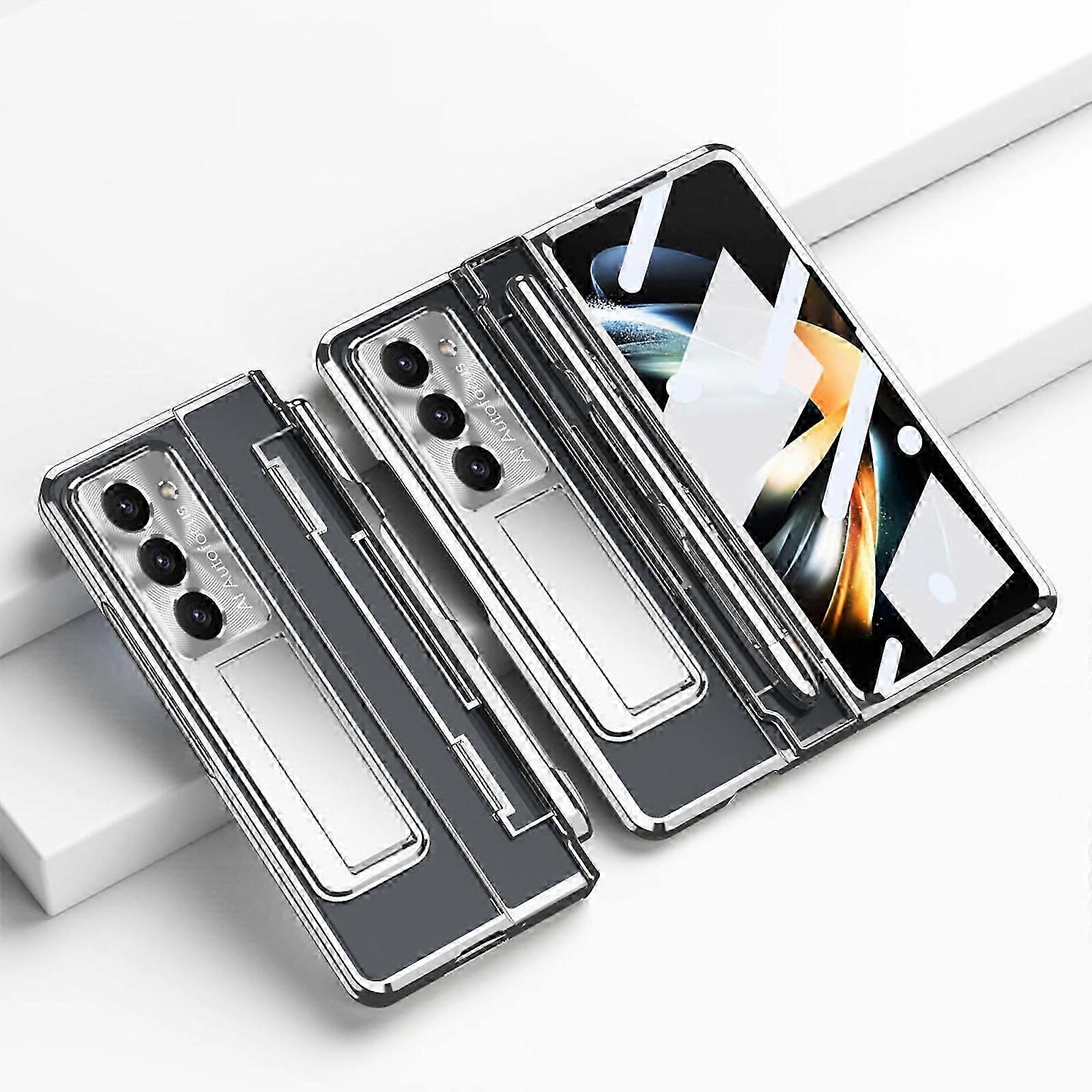 Z Fold 5 Case with S Pen & Pen Holder, Z Fold 5 Case with Hinge Protection Built-in Screen Protector All-inclusive Slim PC Case