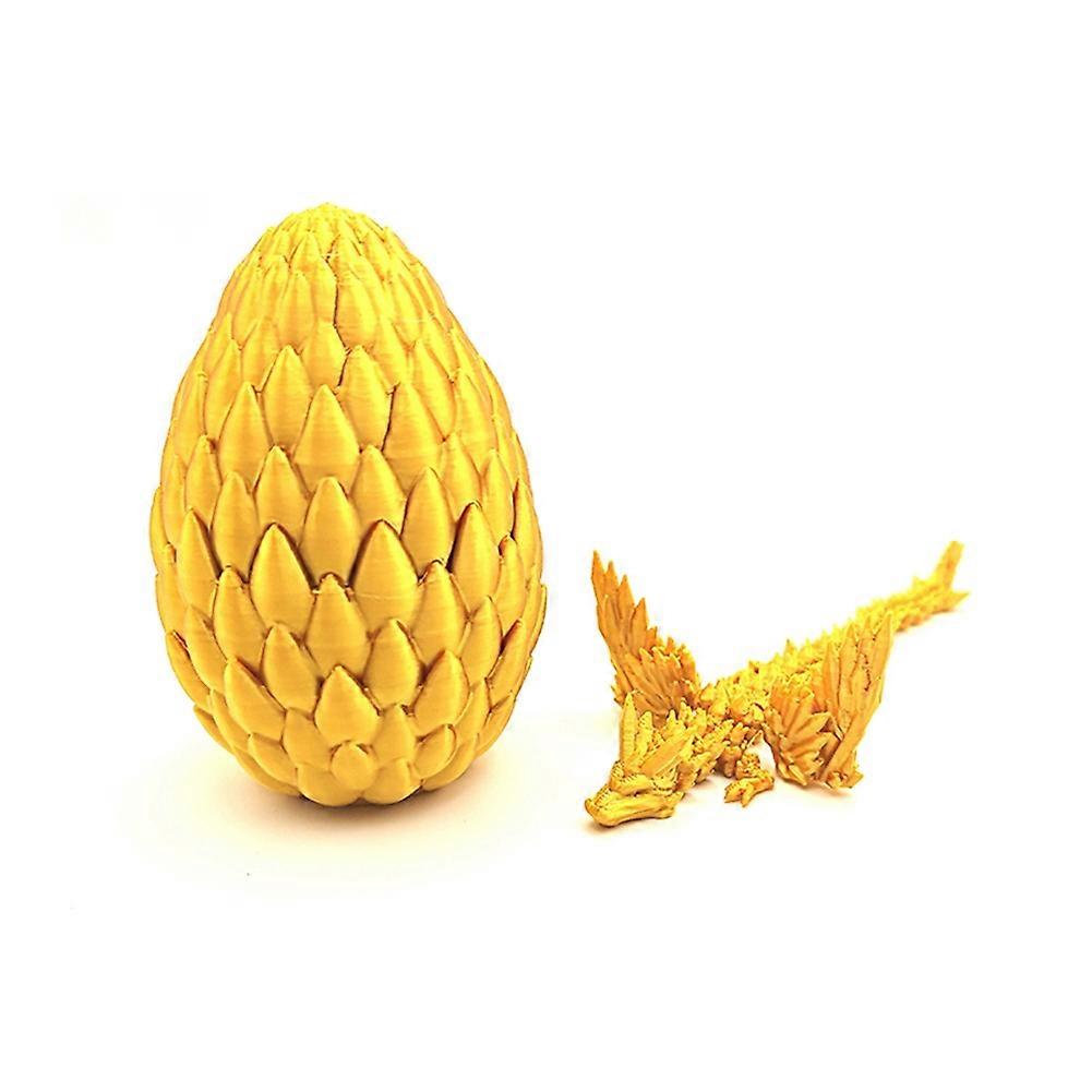 3D Printed Dragon Egg Dragon Eggs with Dragon Inside Crystal Dragon with Egg Full Articulated Flexible Crystal Dragon B