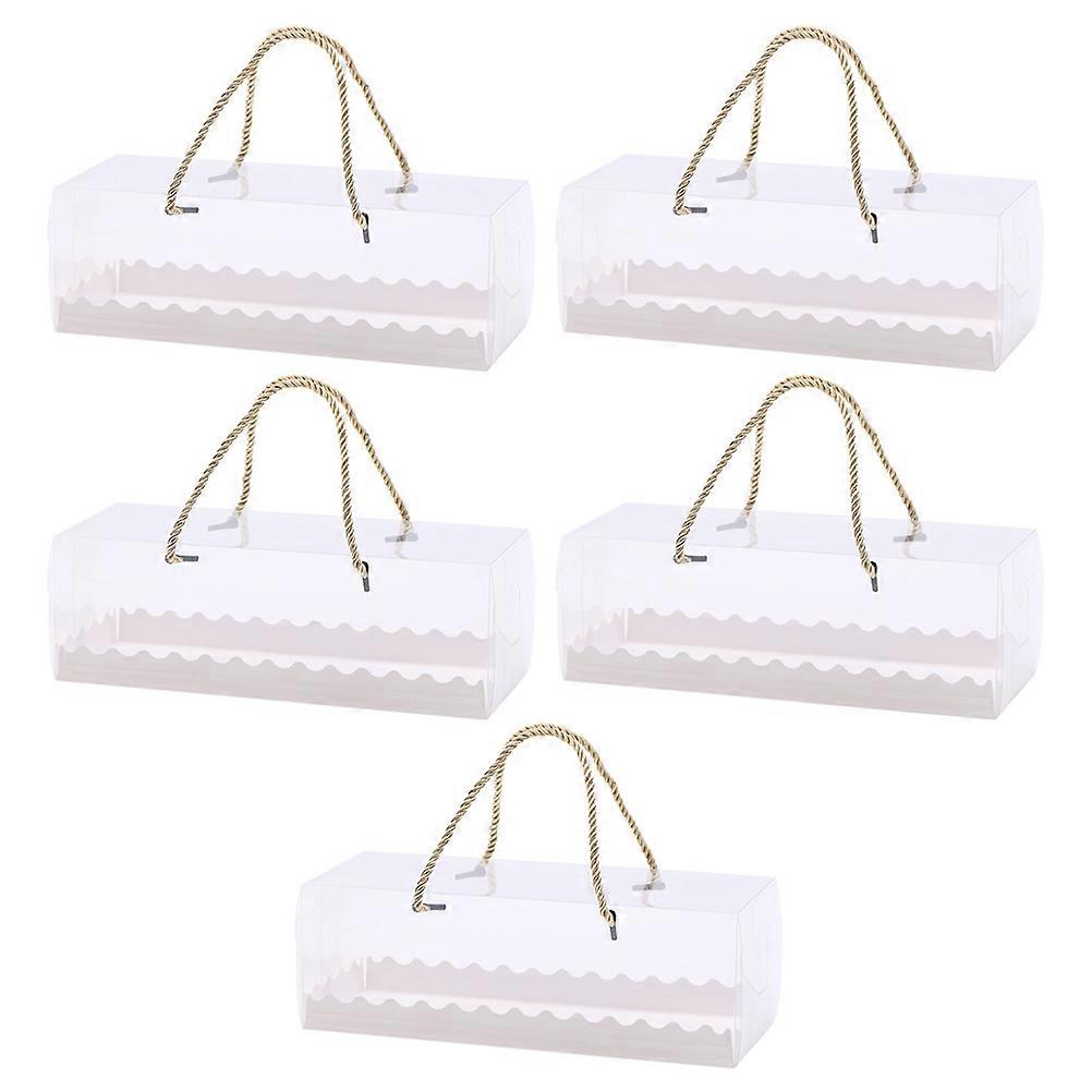 Baking Boxes Clear Dessert Box Parties present Packaging Rectangular Shape 11.00X4.32X3.93inch 5Pcs