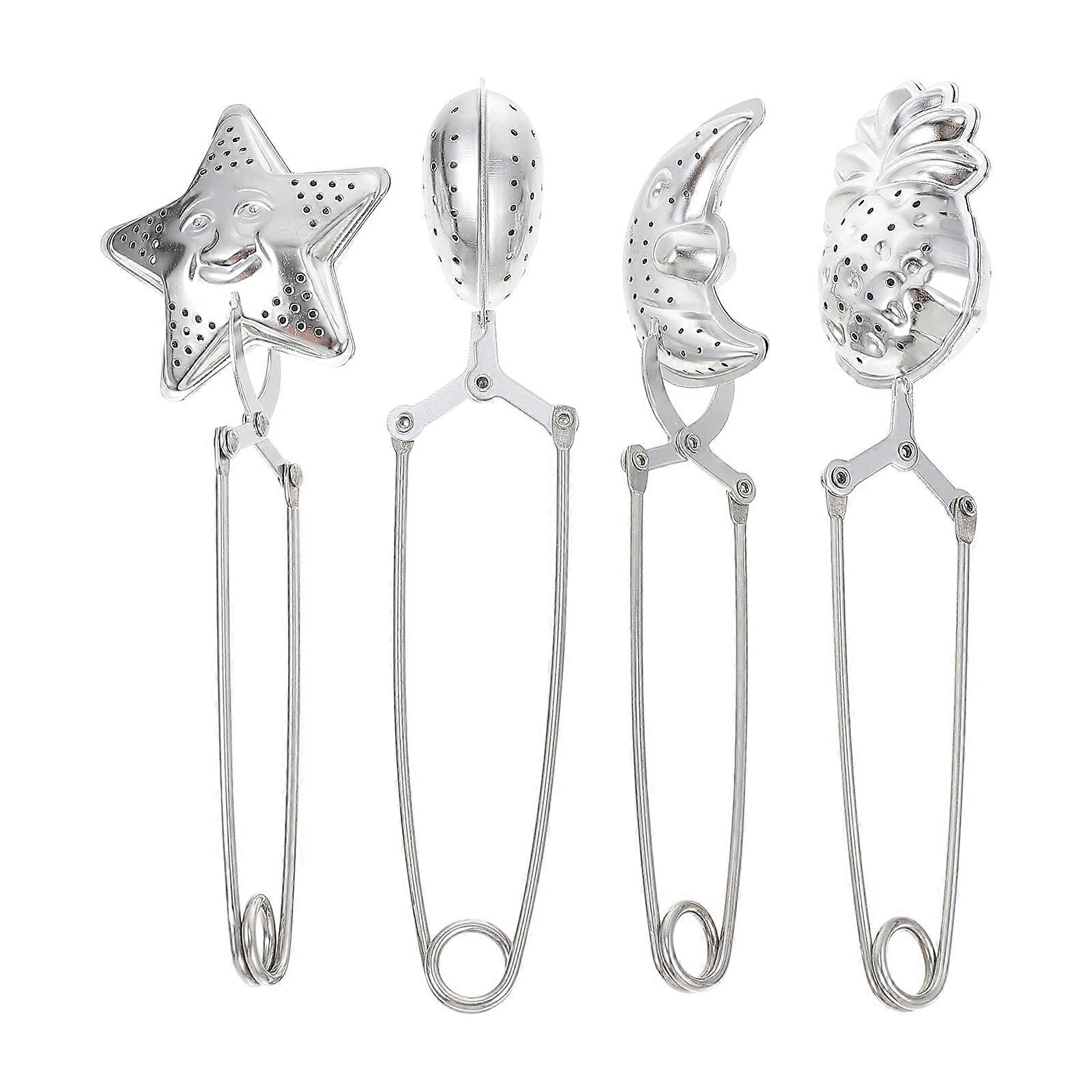 Creative Tea Infusers Practical Design Stainless Steel Filters for Tea Home Use 4Pack