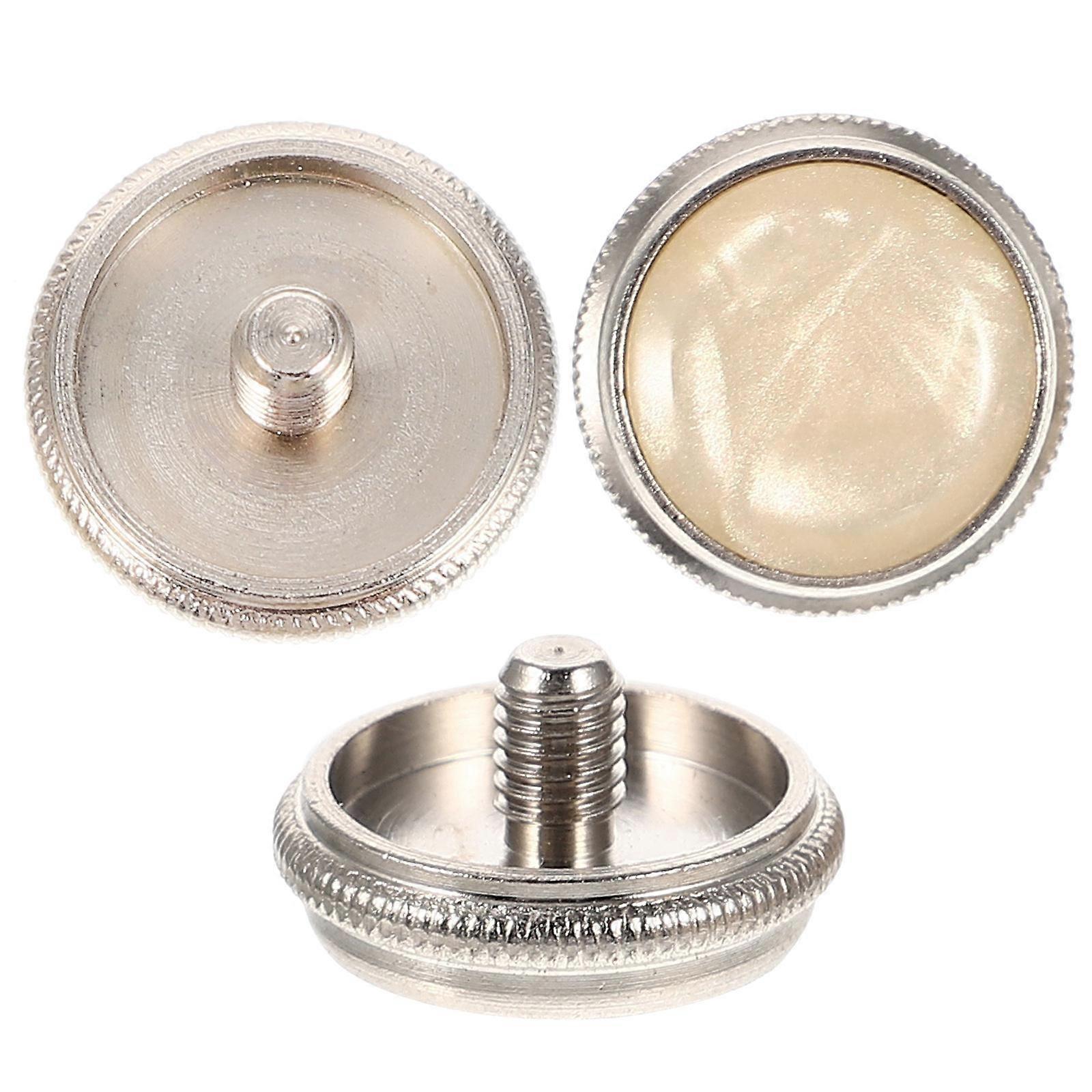 Durable 3pcs Trumpet Key Button Set with Compact Design for Easy Installation – Chic Shell Key Accessories for Musicians