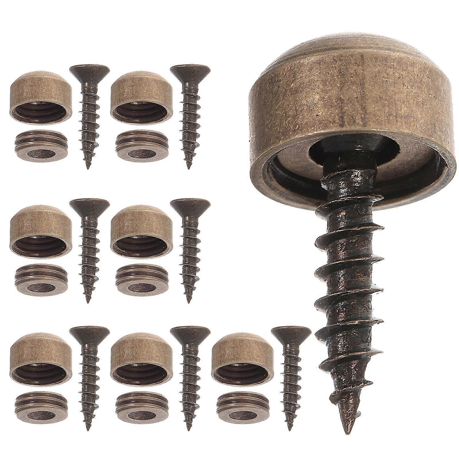 Decorative Screw Cap Self Tapping Mirror Fasteners with Covers for Bathroom, Wardrobe & Signage – Compact, Easy Install, Smooth Finish