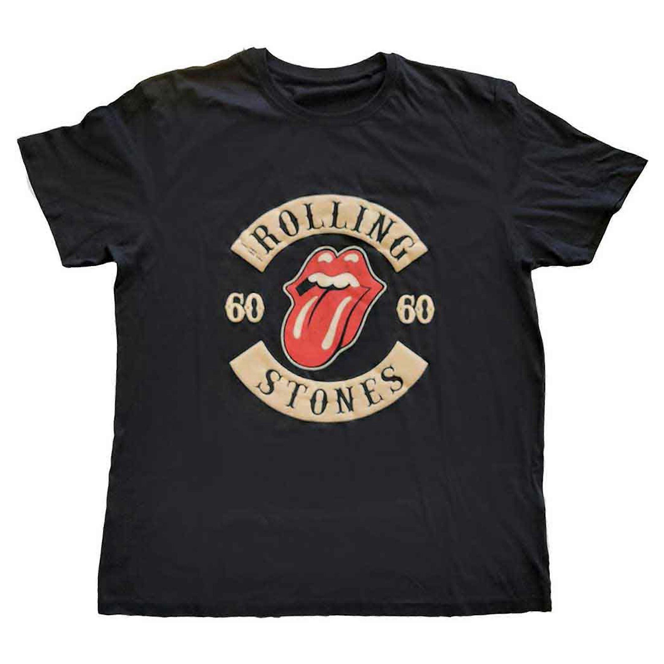 The Rolling Stones Sixty Biker Tongue suede flock T Shirt