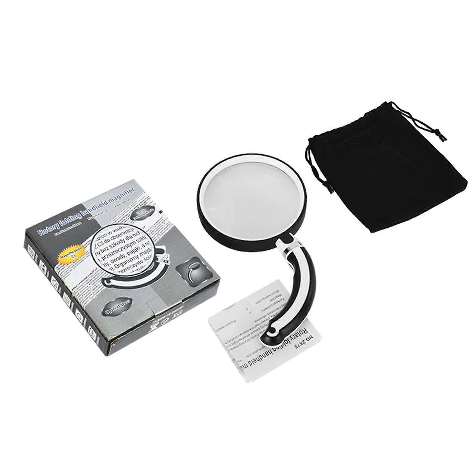 Rotating Magnifying Glass Handheld Reading Magnifier NonSlip Soft Grip for Seniors Book Newspaper Reading Charitable
