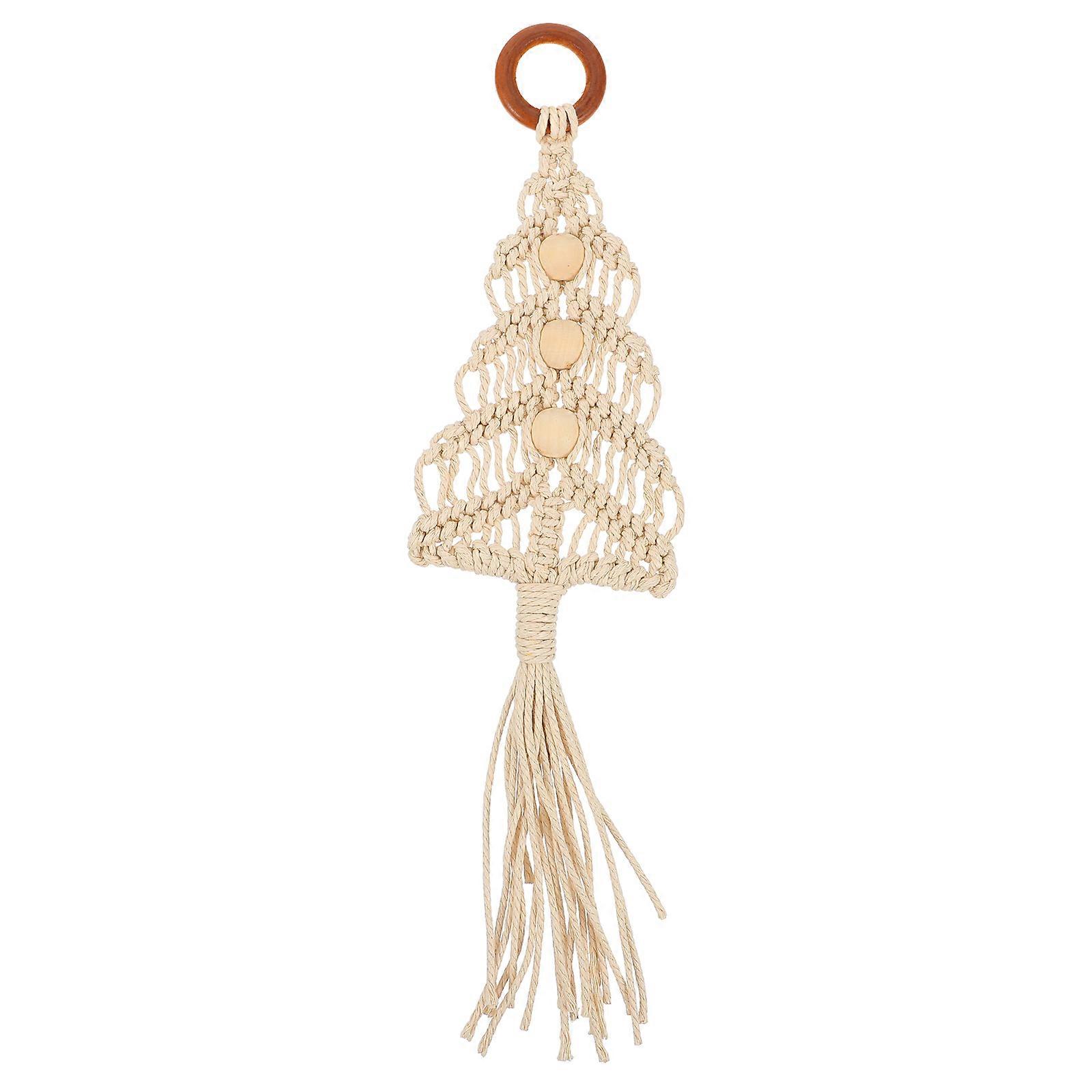 مهرجان قلادة معلقة يدويا معلقة زينة شجرة عيد الميلاد تصميم بسيط لجميع الأعمار حجم صغير 36.5 سم × 9.5 سم × 1 سم 1 عبوة