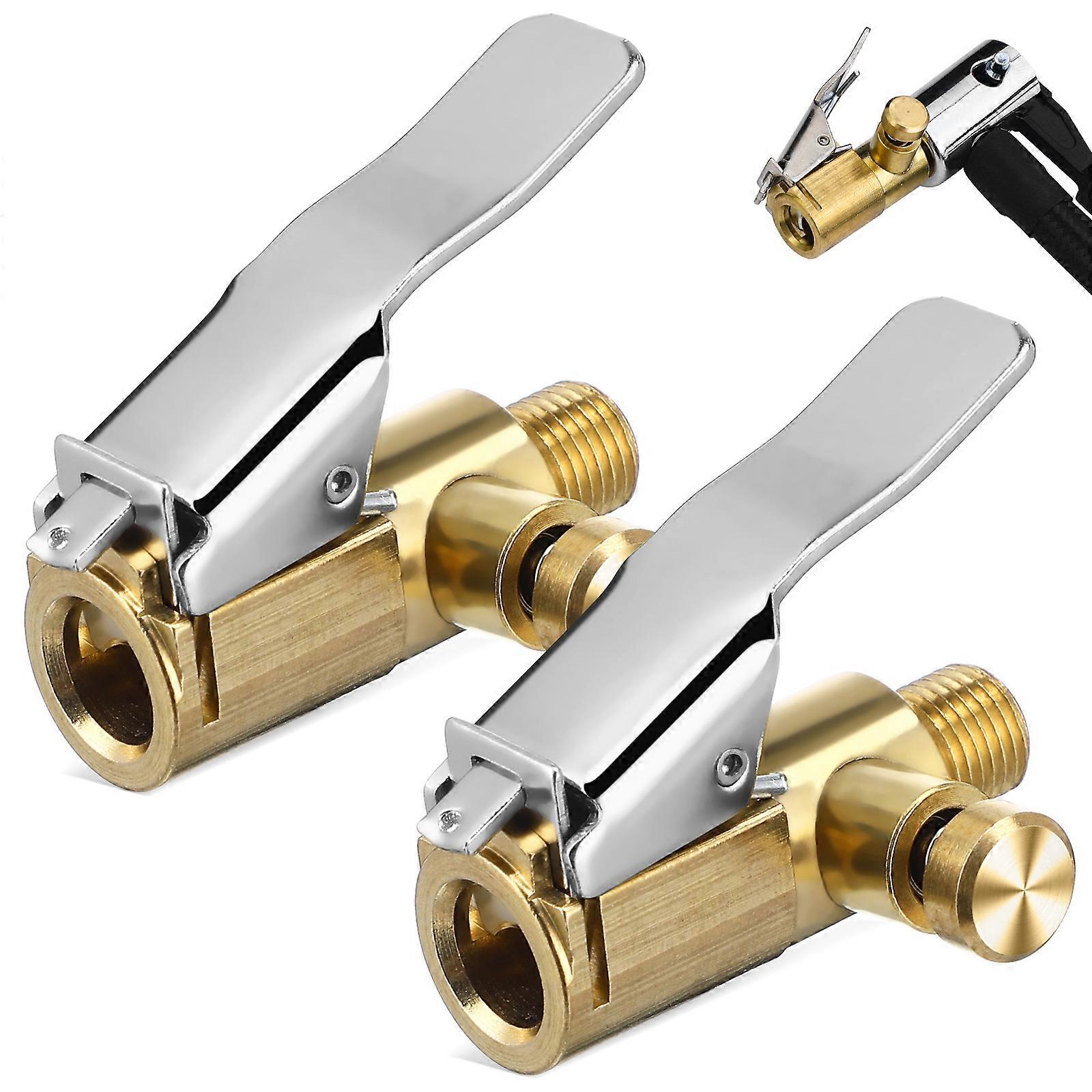 Quick Connect Tire Inflator Adapter with Release Button – Durable Copper Air Chuck for Cars, Trucks, Motorcycles, and Bicycles – Leak Proof for