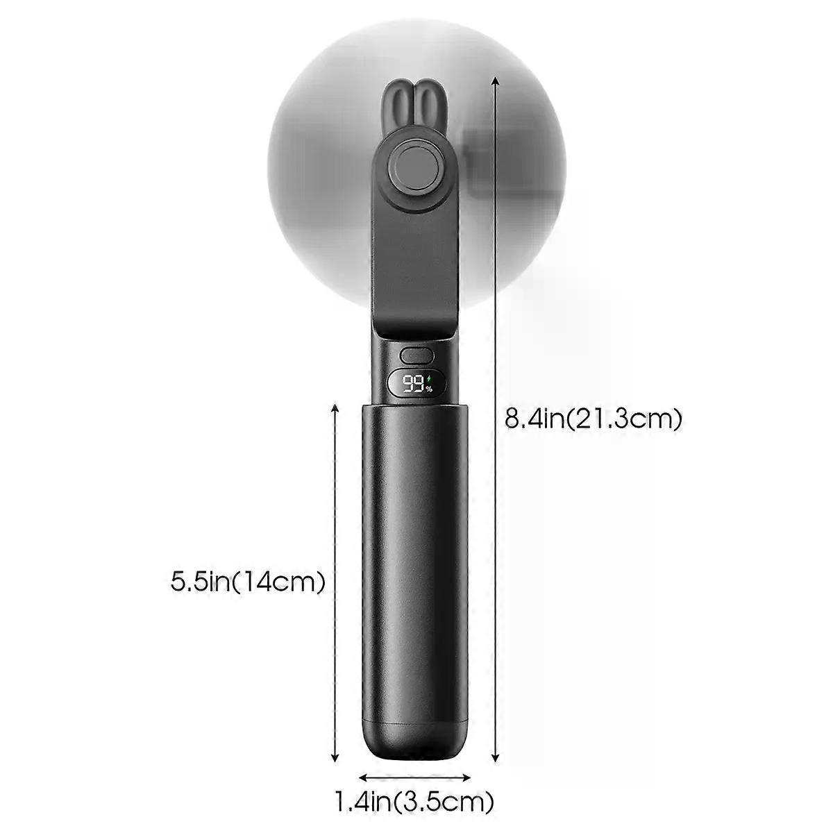 Portable Fan Mini Cute Handheld Fan LED Display USB 2000mAh Recharge Hand Held Small Pocket Fan with Power Bank Feature