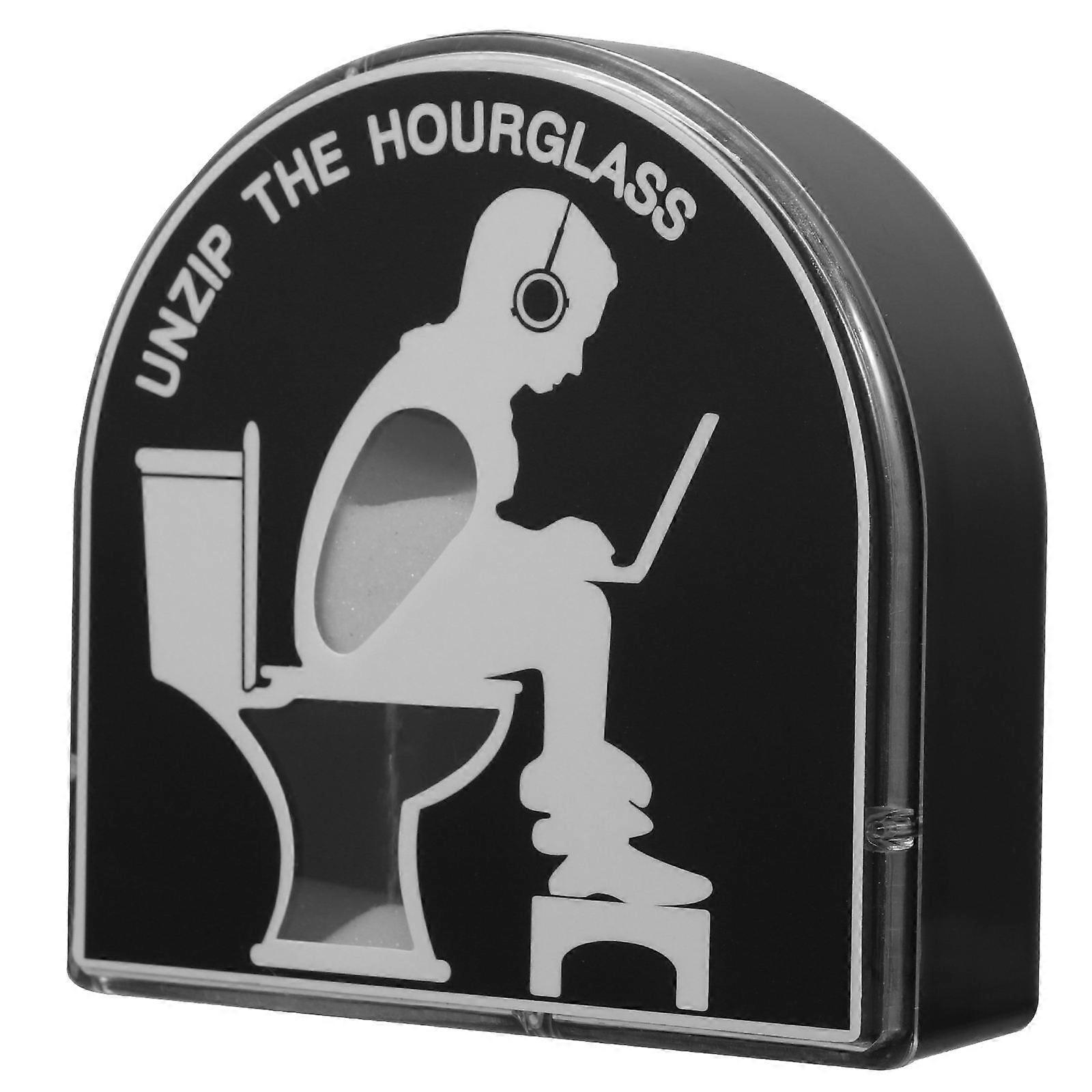 Hourglass Sand Timer Bathroom Decor 5 Minute Timing 9.2x9.2cm Black 1Pack
