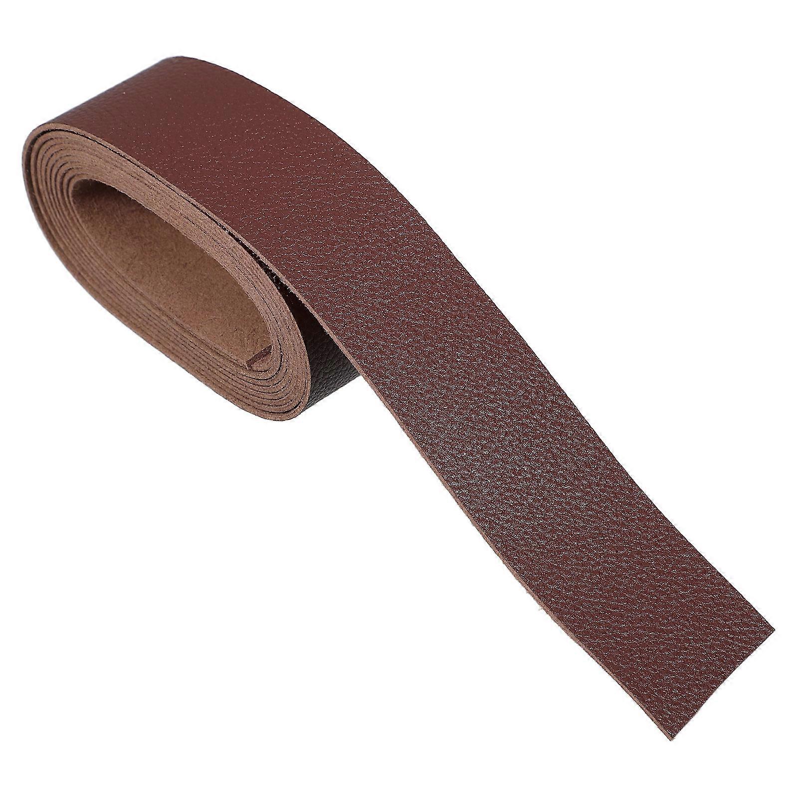 Flexible Brown PU Strap for DIY Crafts, Bag Making & Handcraft Projects – Stylish Textured Surface, Ideal for Shoulder Straps & Leatherworking