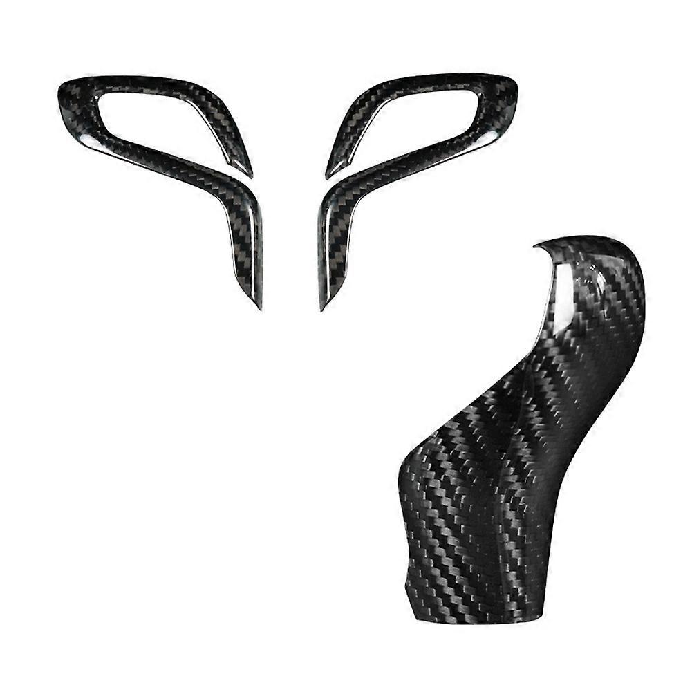 Carbon Fiber Car Shift Gear Knob Trim Cover Car Retrofitting Accessories for BMW F90 M5 F97 X3M F98 X4M 2019-2023