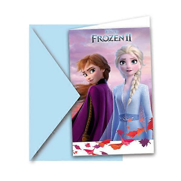 6 Invitations and Envelopes Frozen 2