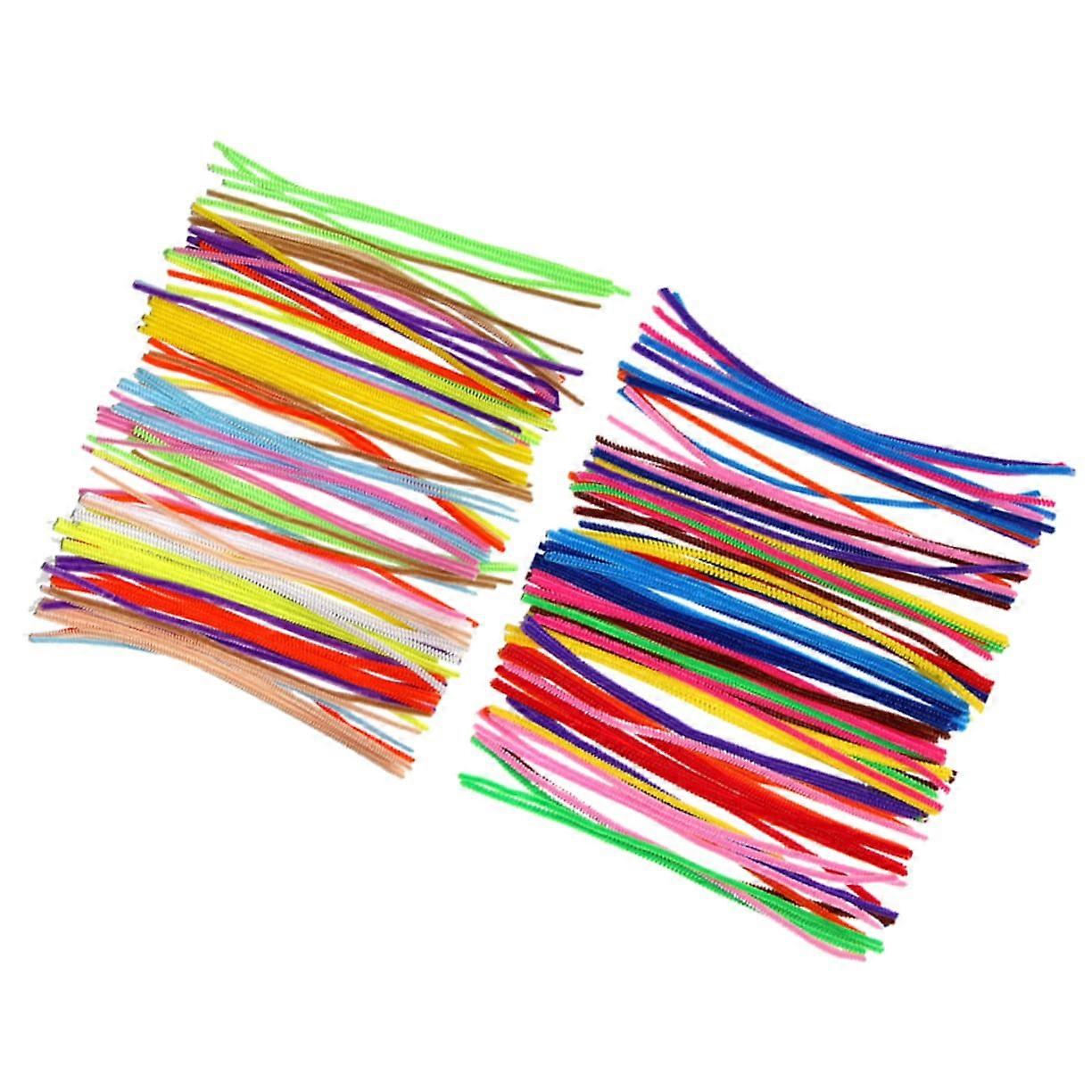 Chenille Pipe Cleaners Pack of 400 - 30x0.2CM Flexible Craft Tinsel Stems with Plush Handles for Kids Art Projects