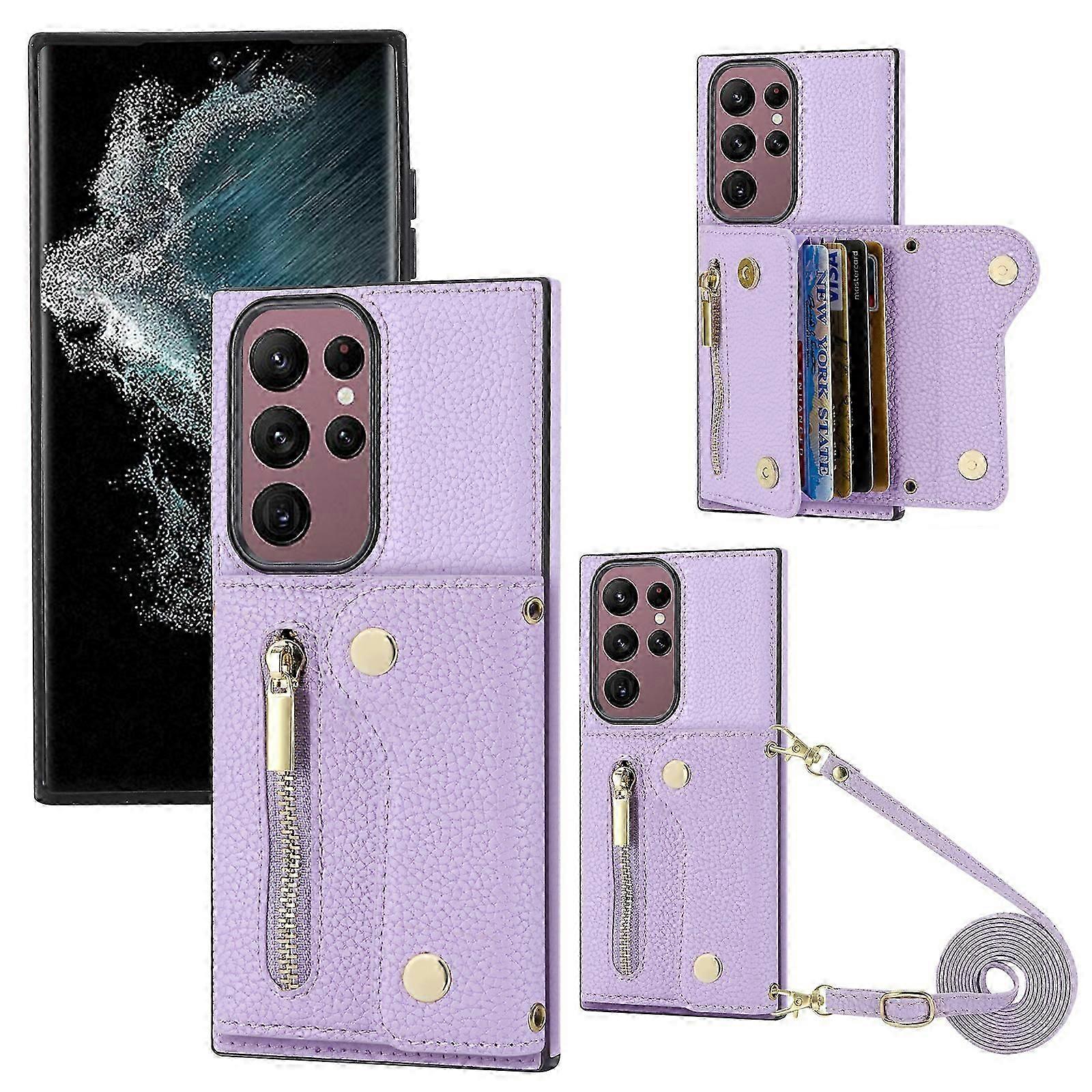 جراب Samsung Galaxy S24 Plus مع حبل كروس بودي ، محفظة مقاومة للصدمات ل S24 Plus للنساء Ladies Grils