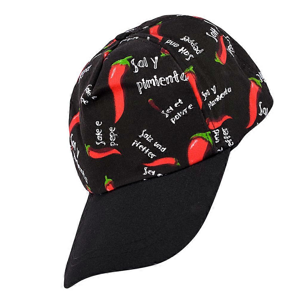 Kitchen Cap Creative Peaked Working Black Chef Hat with 1Pcs for Decoration