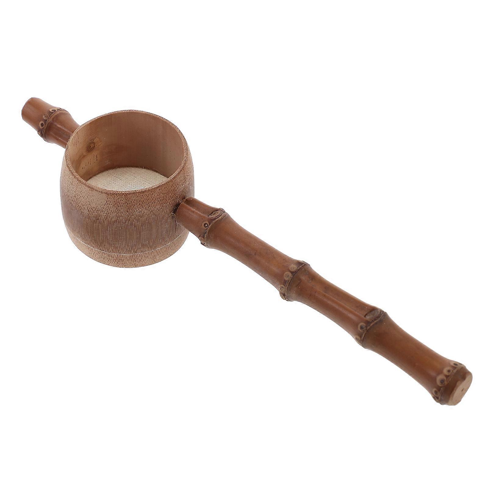 Tea Infuser Wand Bamboo Tea Mesh Filter Simple Design For Coffee Brewing 1Pcs