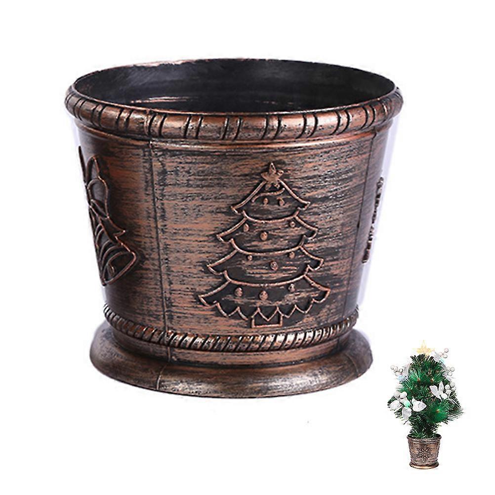 Decorative Christmas Tree Stand Plastic Festive Party Decoration Stable Structure Coffee 14.00X14.00X12.00CM Tree Fixation 1Pcs