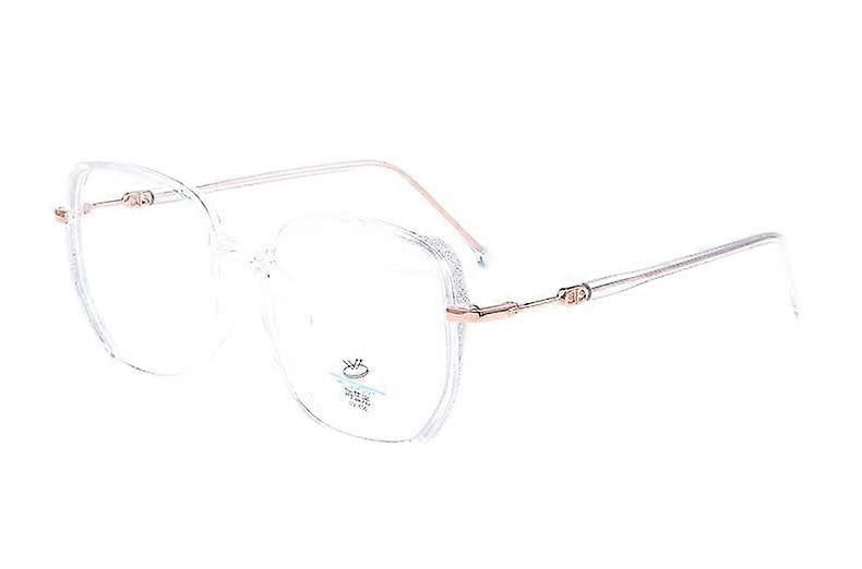 Stylish Square Reading Glasses for Women, Blue Light Blocking Computer Glasses (Clear, 300)