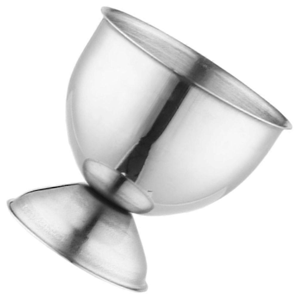 Stainless Steel Egg Stand Silver Round Design for Kitchen Egg Storage 4Set