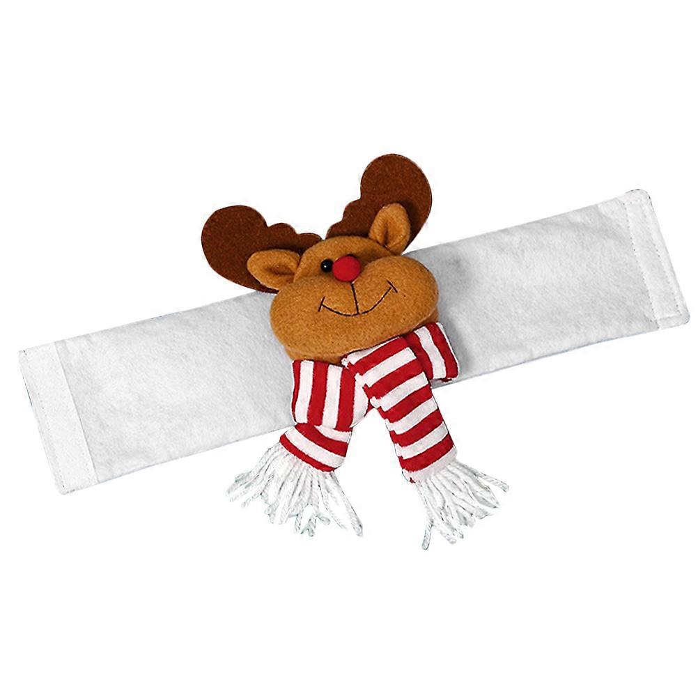 Christmas Curtain Tiebacks with Cartoon Look for Home Use Brown Nonwoven 7.87 Inches
