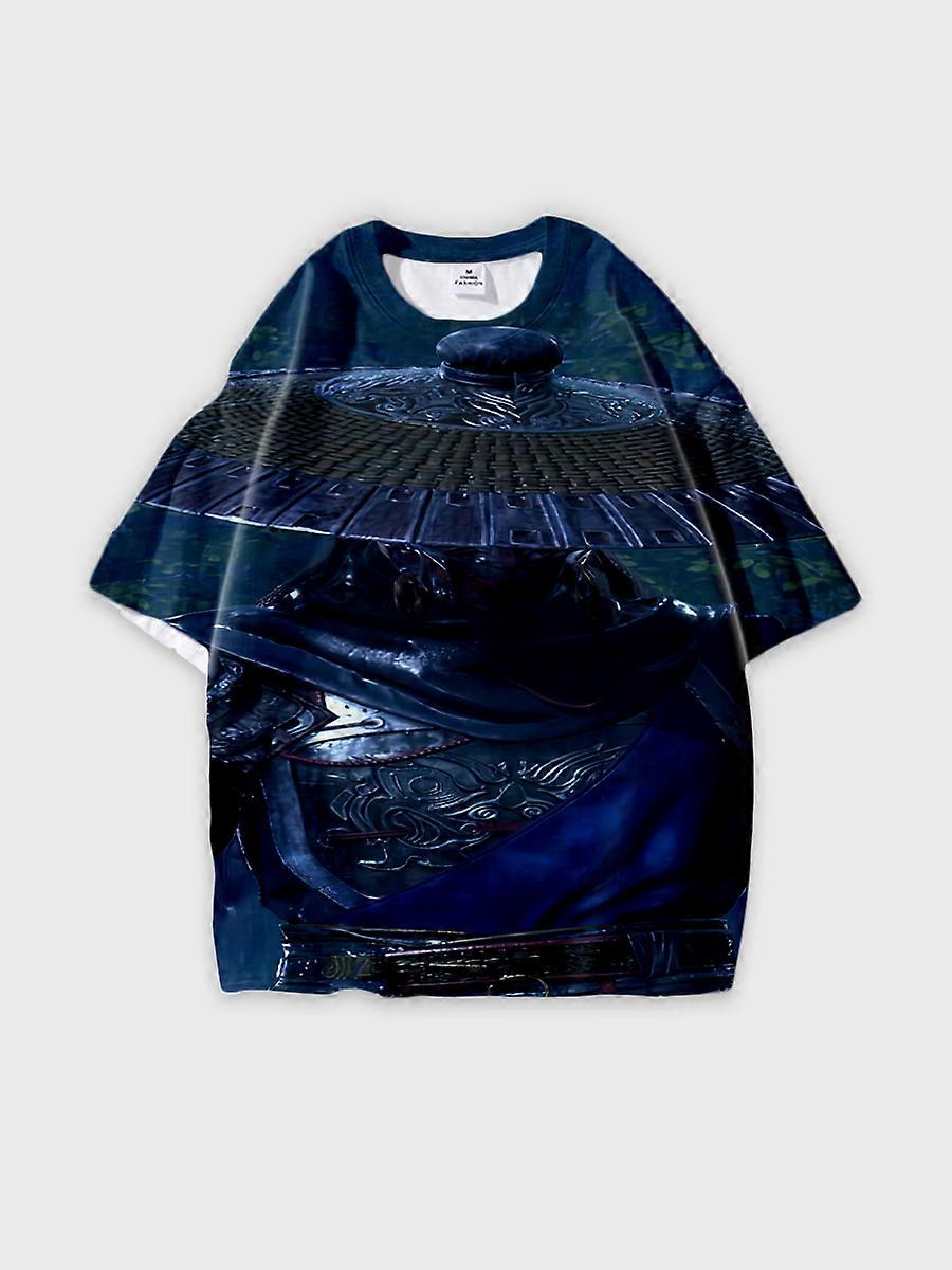 T-shirt round neck Character Pattern loose short sleeve P1503