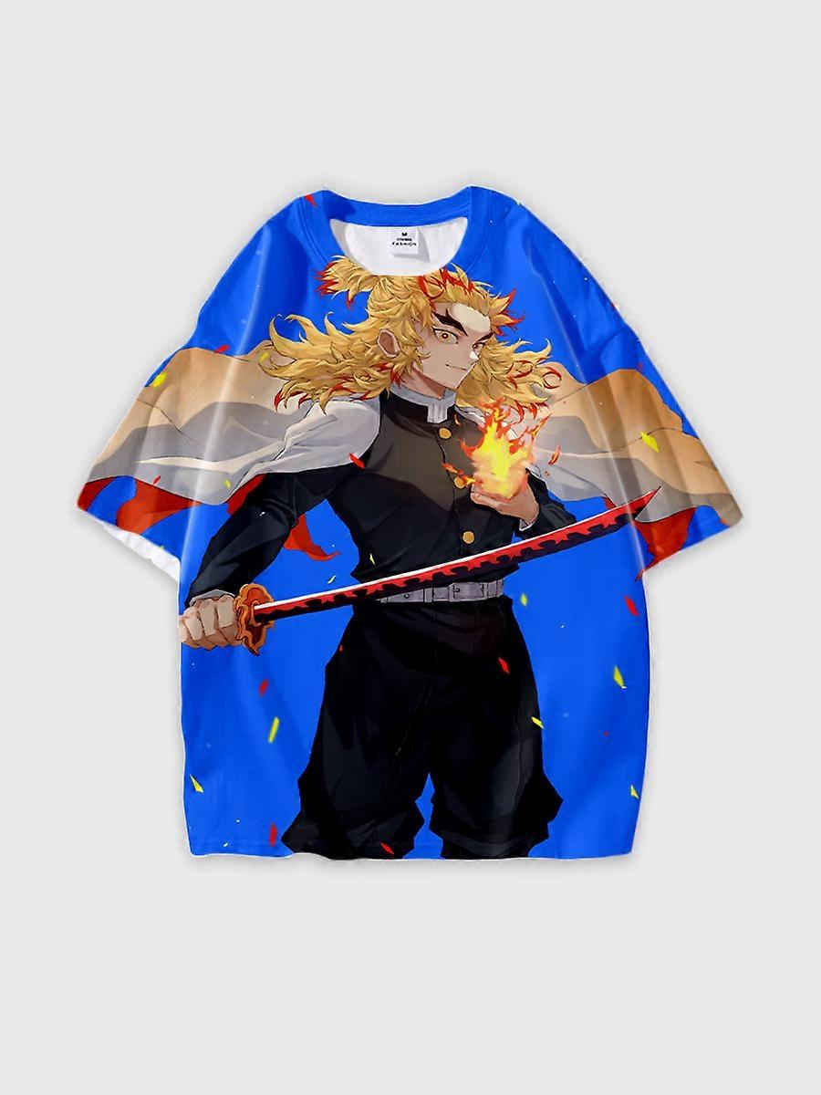 T-shirt round neck Character Pattern loose short sleeve P467