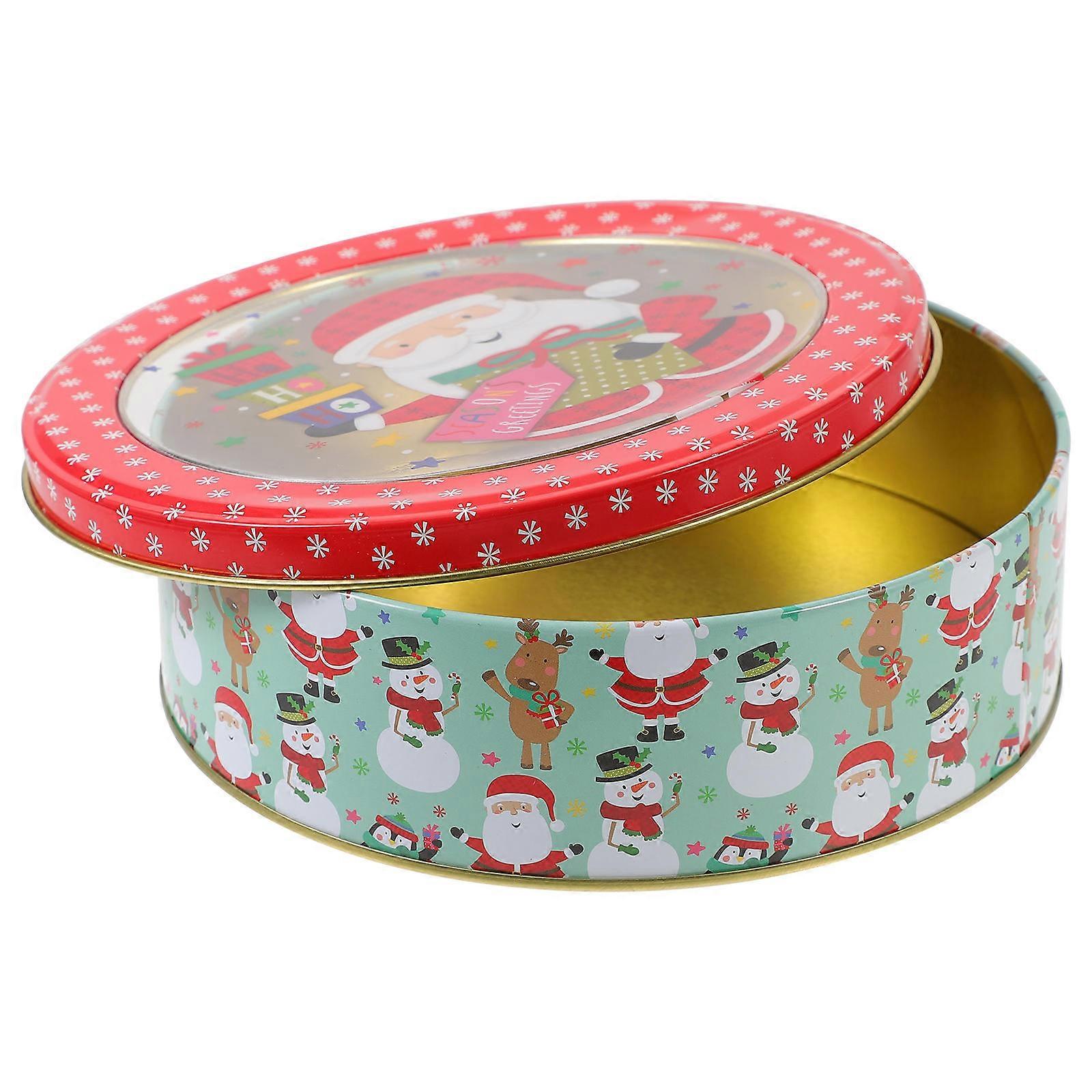 Christmas Treat Box with Sturdy Tinplate Material for Storage Multi .5 x 2.8 x 1.5 Inches