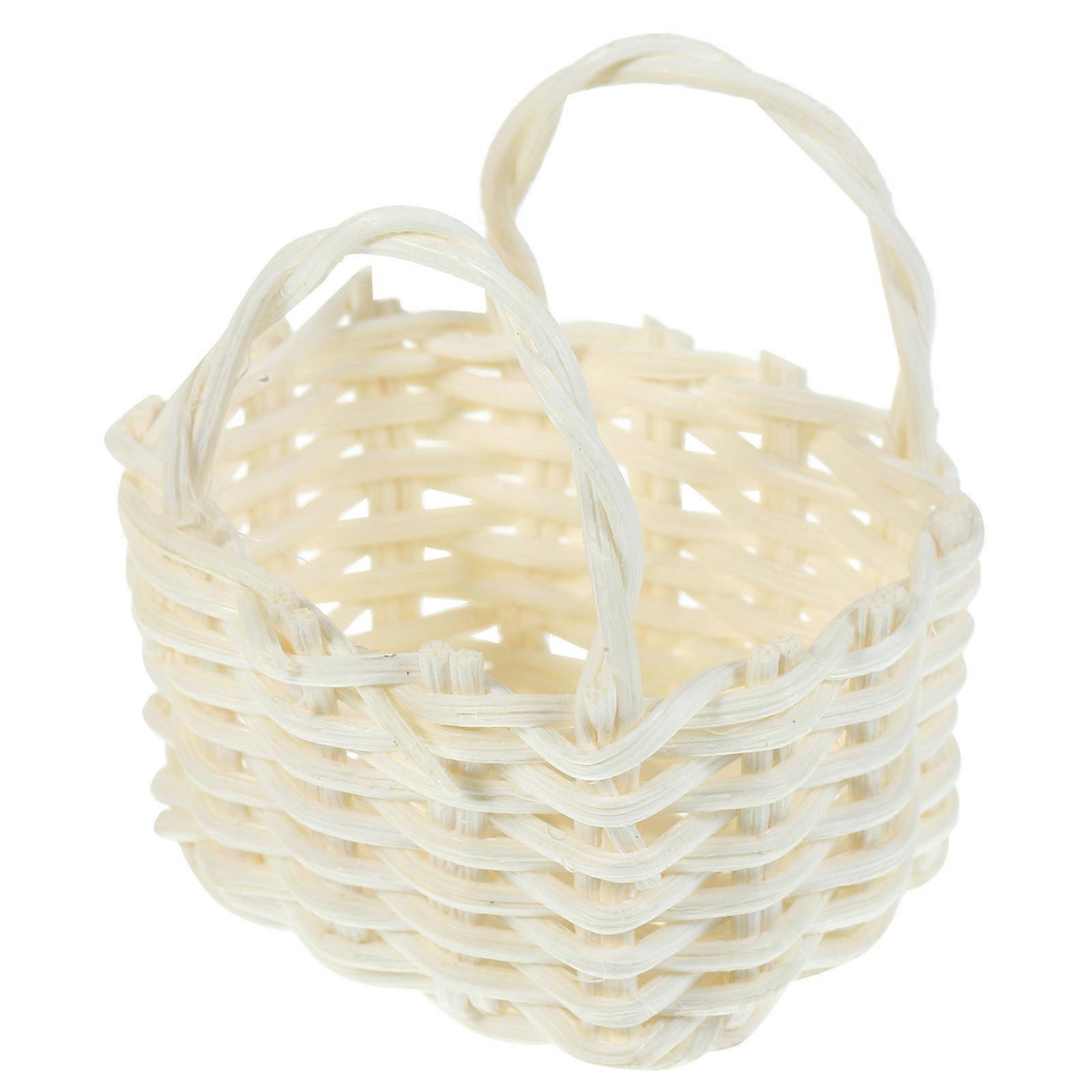 Mini Woven Basket Scale House Accessory for Creative Play – Sturdy Realistic Design
