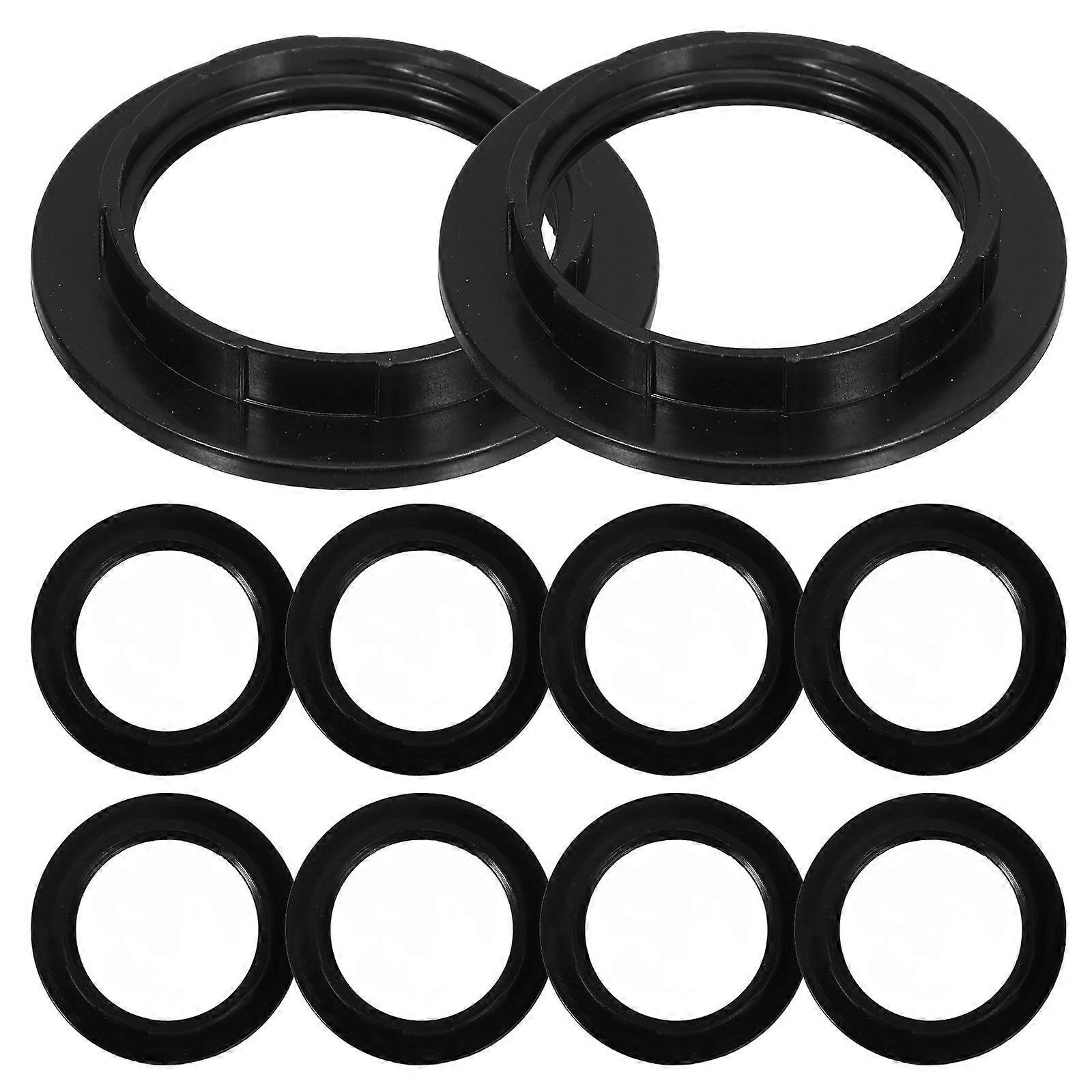 Circular Light Socket Shade Rings For Commercial Lighting E27 Sockets Durable Plastic Replacement Part 10Pcs