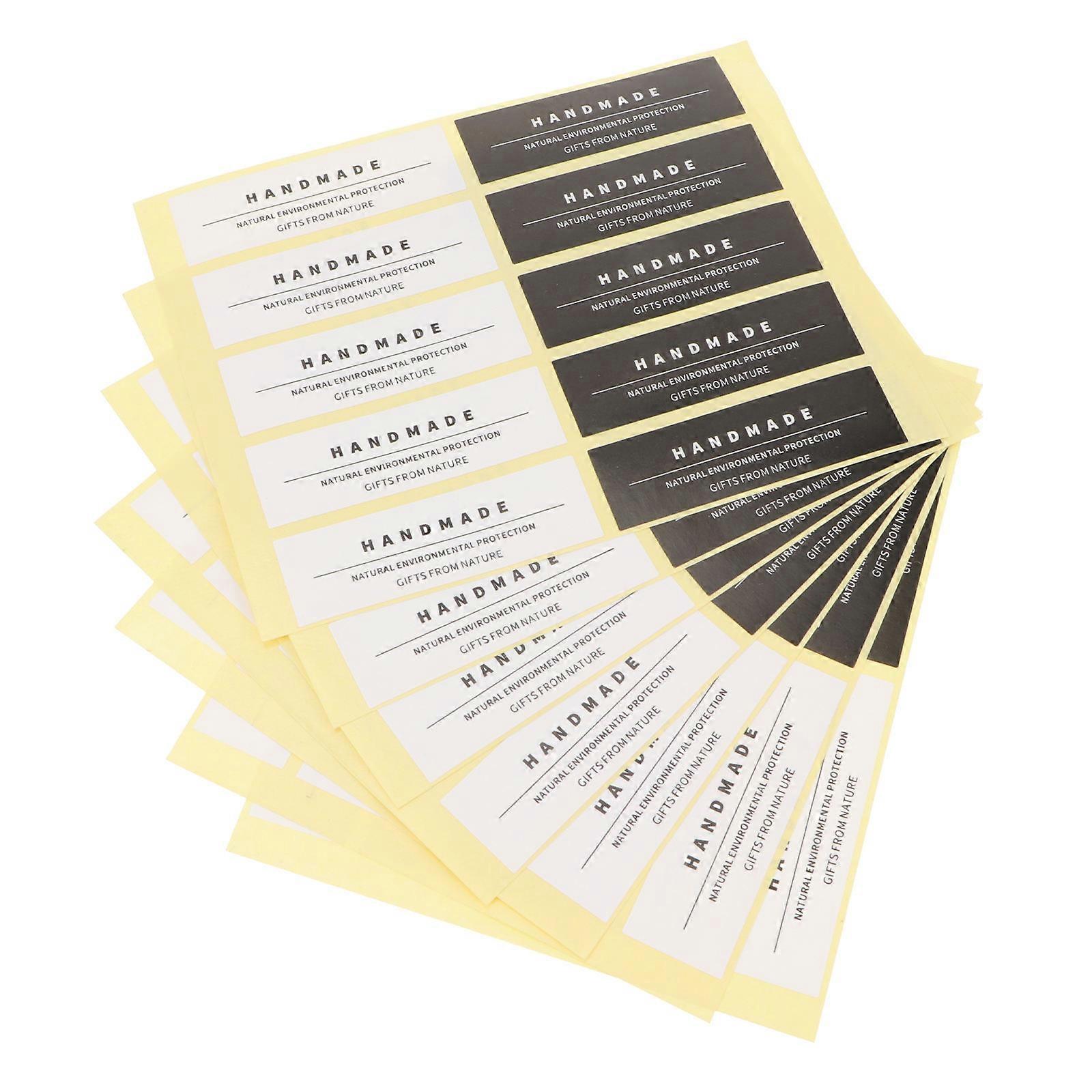 Mason Jar Labels Candle Jar Stickers White Rectangular Family Decorative Label 6Pcs