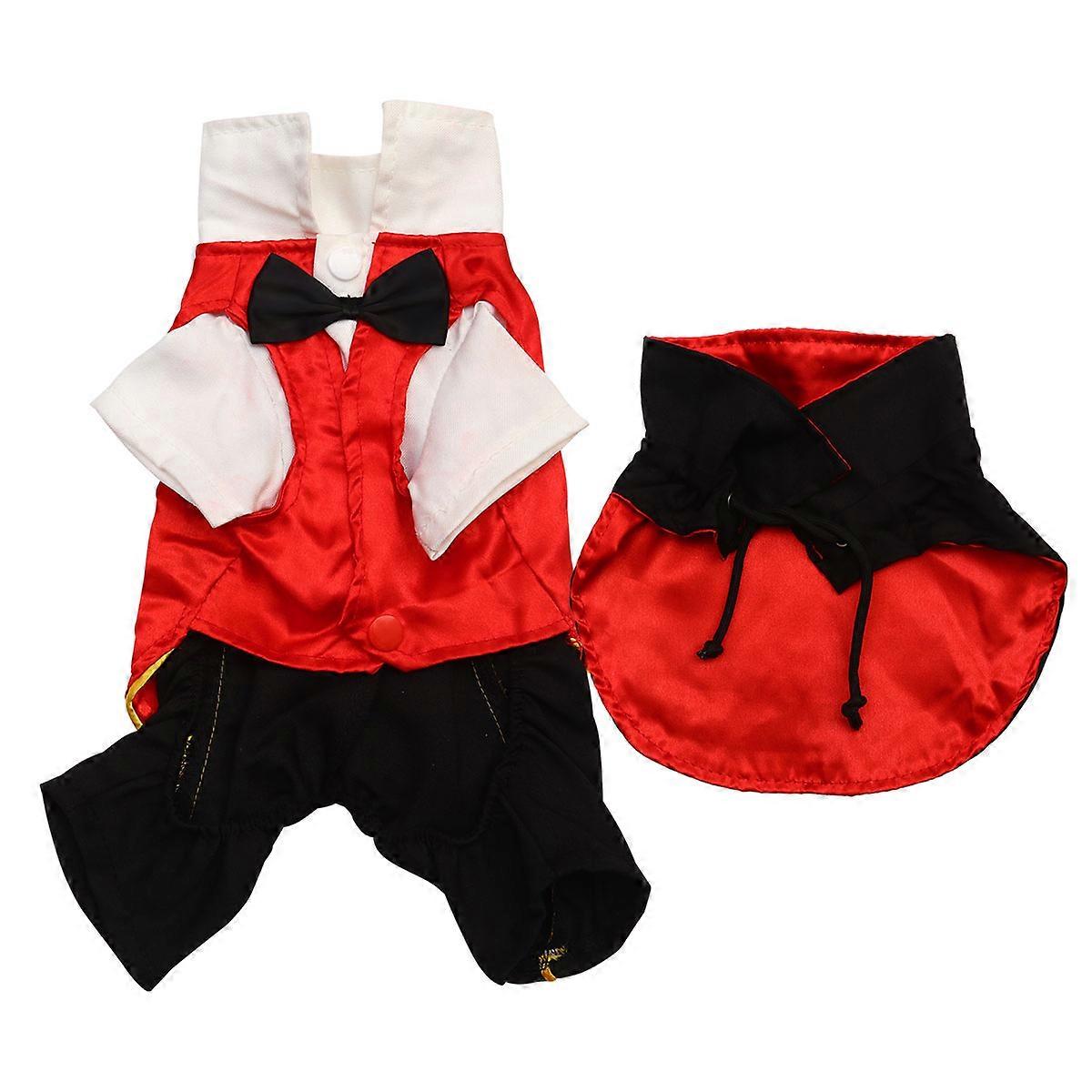 Bloodsucker Costume for Pet Made of Cotton Red Color Perfect for Special Occasions 7.5 Inches