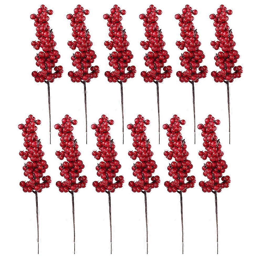 Berry Decoration 12Pcs Special For 20.00X5.00X5.00CM Red Christmas Elements