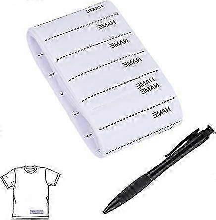 200PCS Writable Iron-On Clothing Labels - Washable Personalized Name Labels for Daycare & School Use - Woven Tags