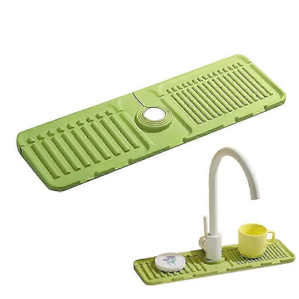 Splash Faucet Guard & Draining Mat, Silicone Draining Mat for Kitchen Sink