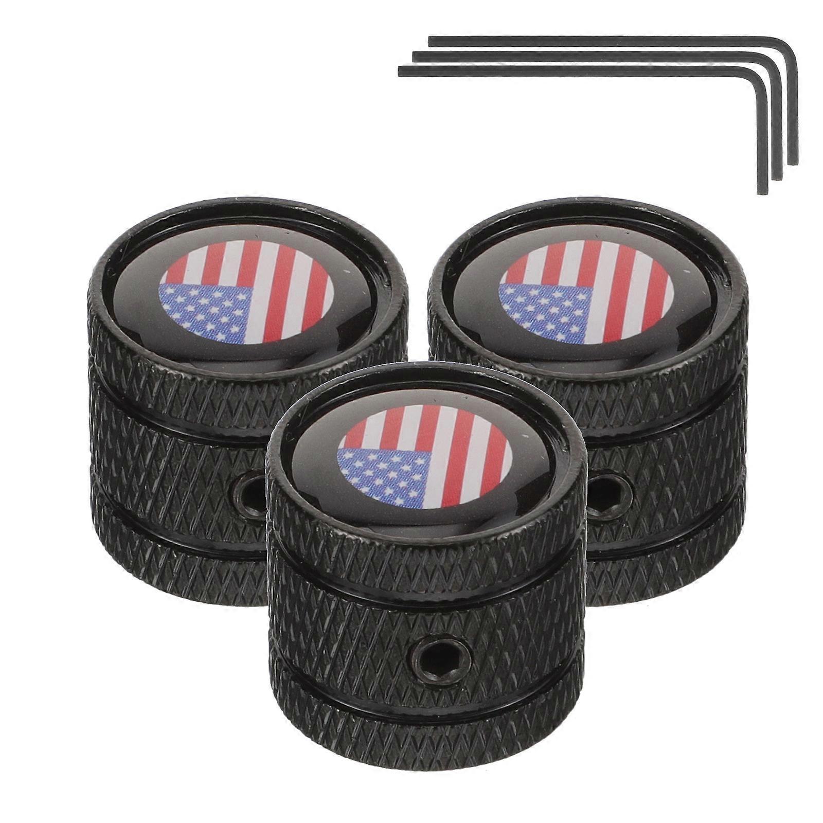 Volume Tone Control Knobs For Electric Guitar 1.7x1.6cm Black Metal Design 3Pcs